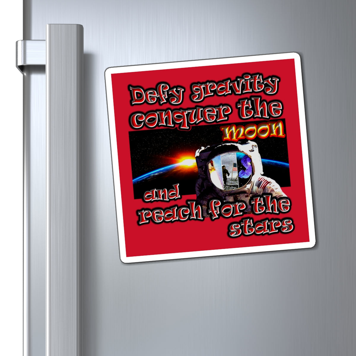 defy conquer reach - Magnets - (dark red)