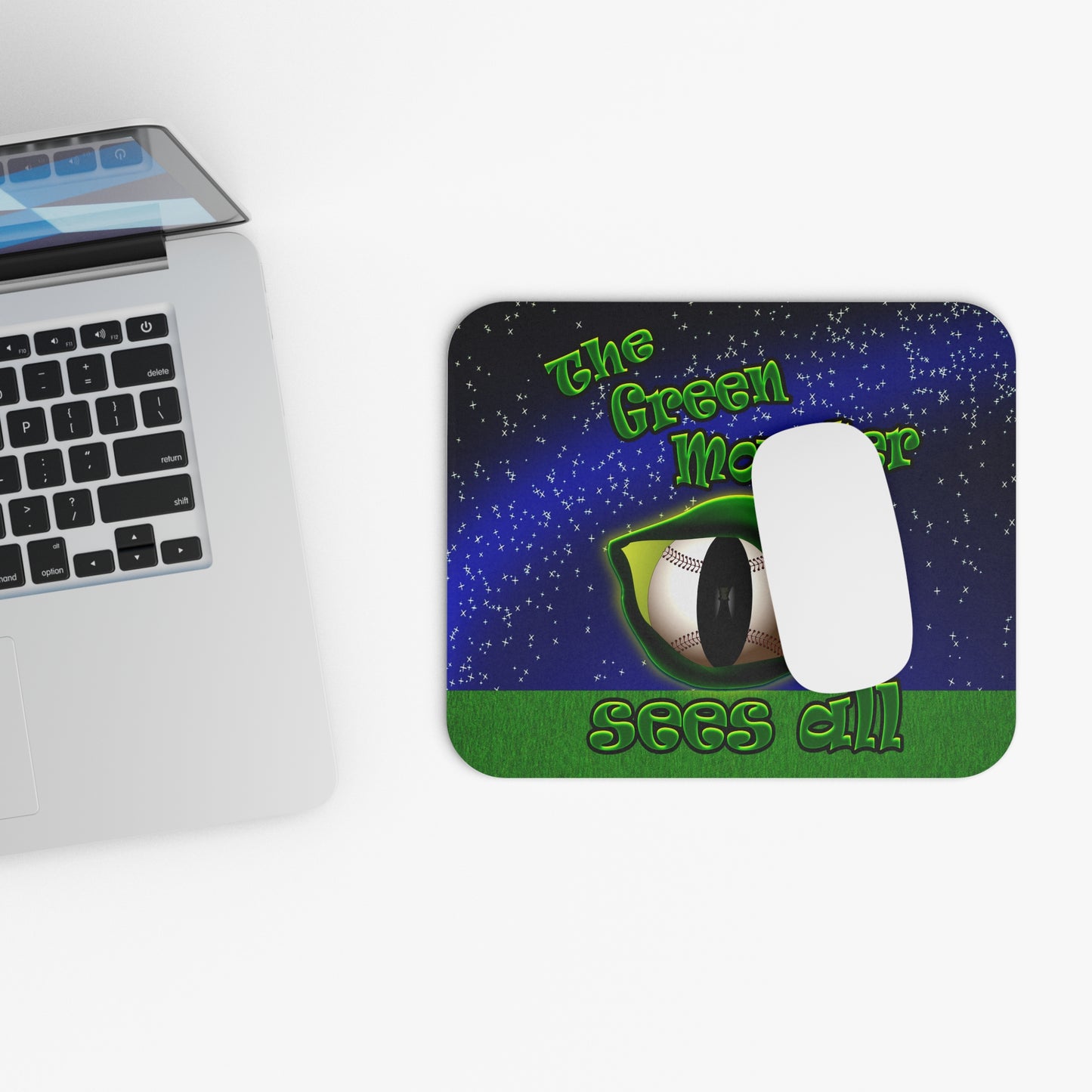 green monster - Mouse Pad (Rectangle) ('snoops' background)