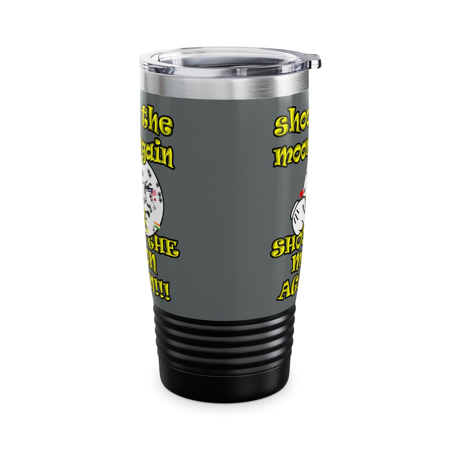 shoot the moon again - Ringneck Tumbler, 20oz (dark grey)