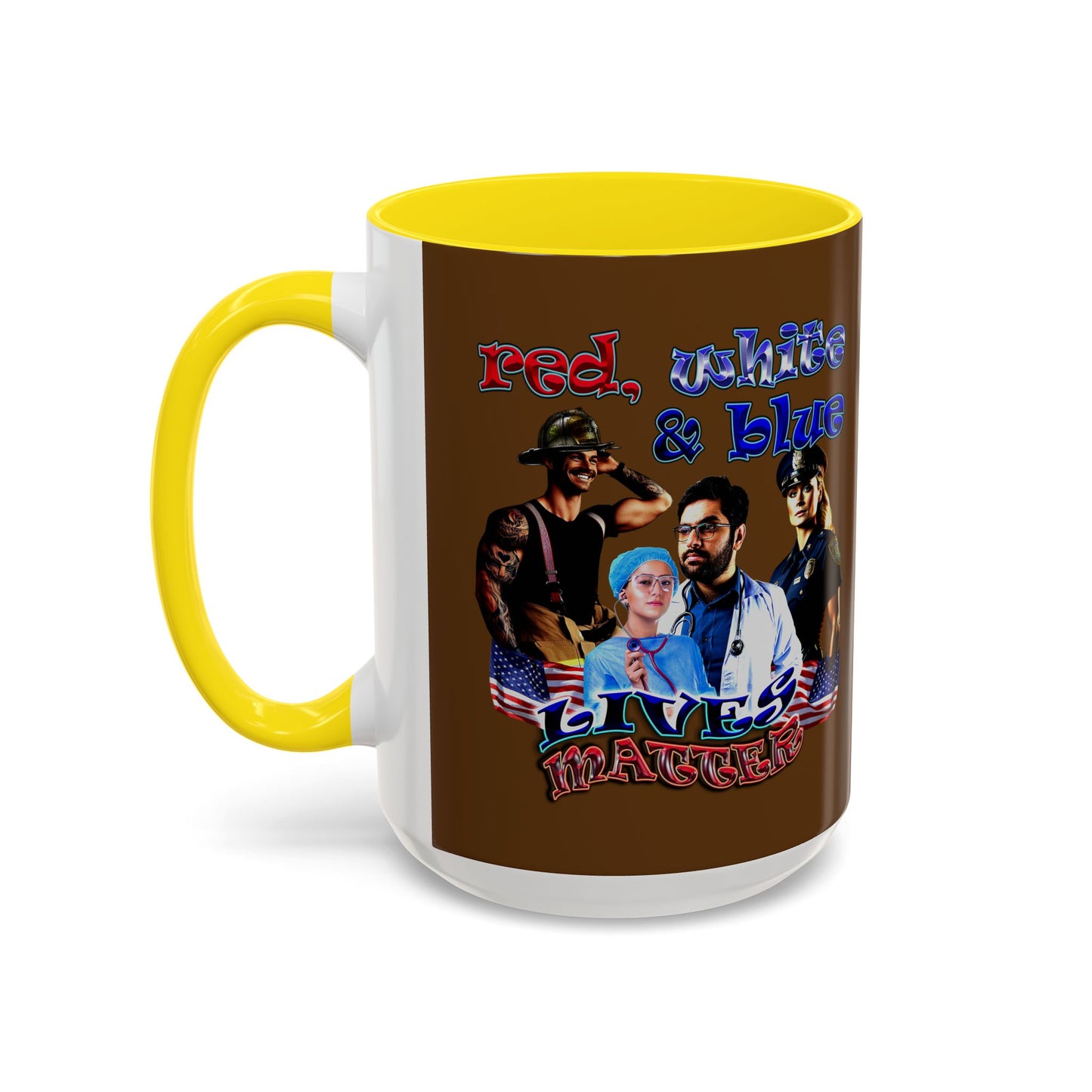 rw&b lives matter - Accent Mug (brown)
