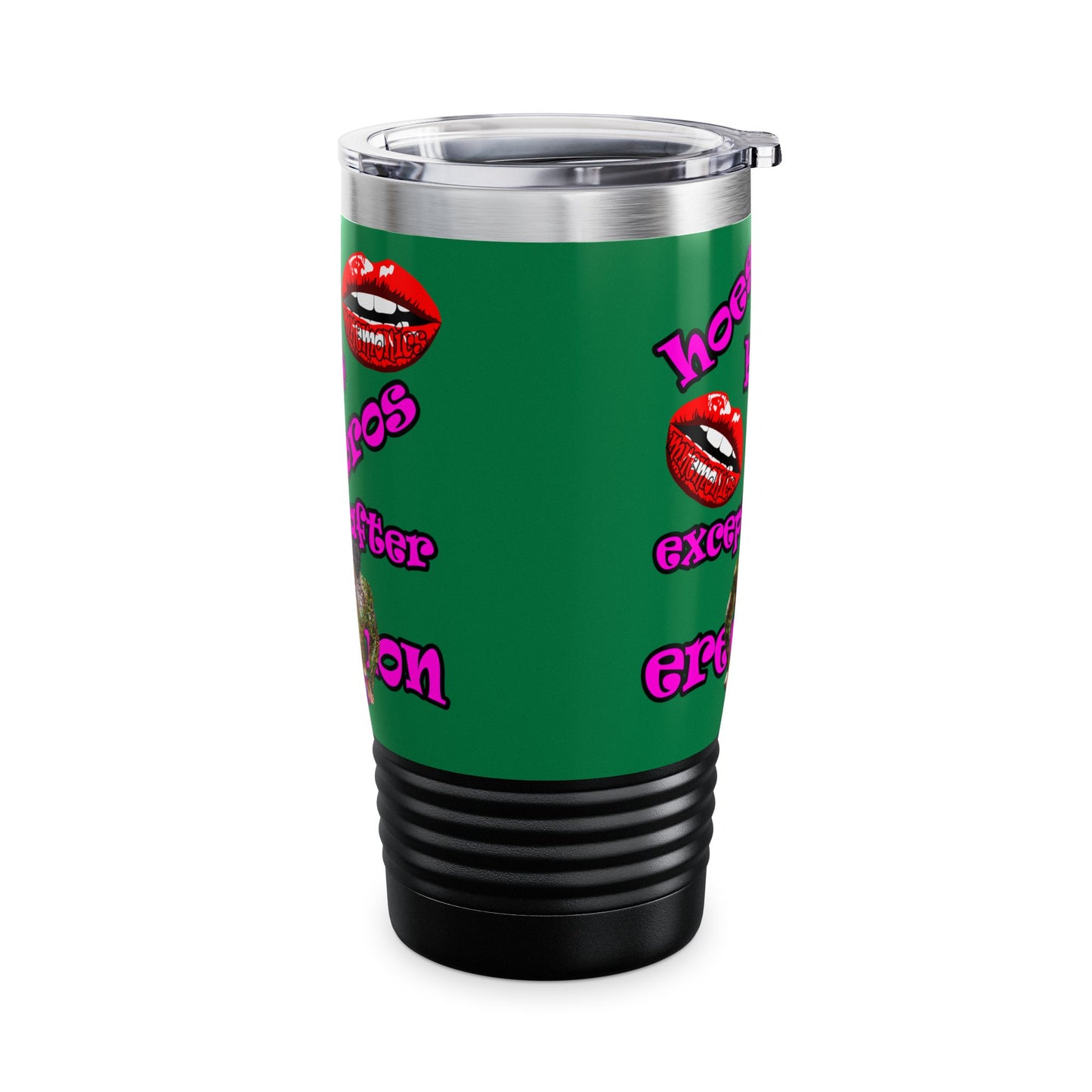 hoes b4 bros - Ringneck Tumbler, 20oz (dark green)