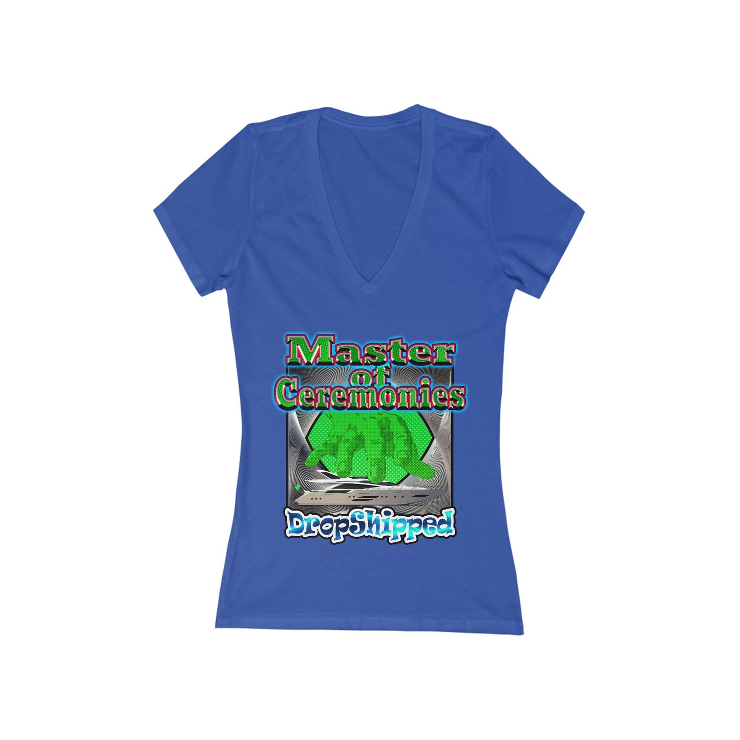 logo - Women's Jersey Short Sleeve Deep V-Neck Tee