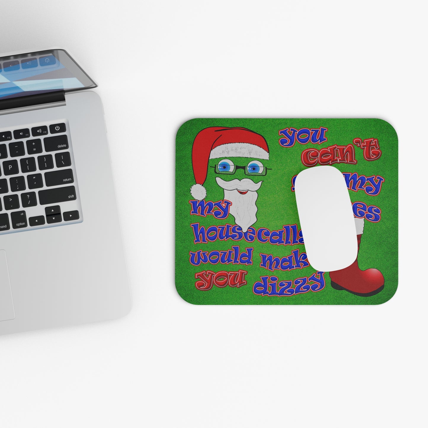 santa's shoes - Mouse Pad (Rectangle) (green turf)