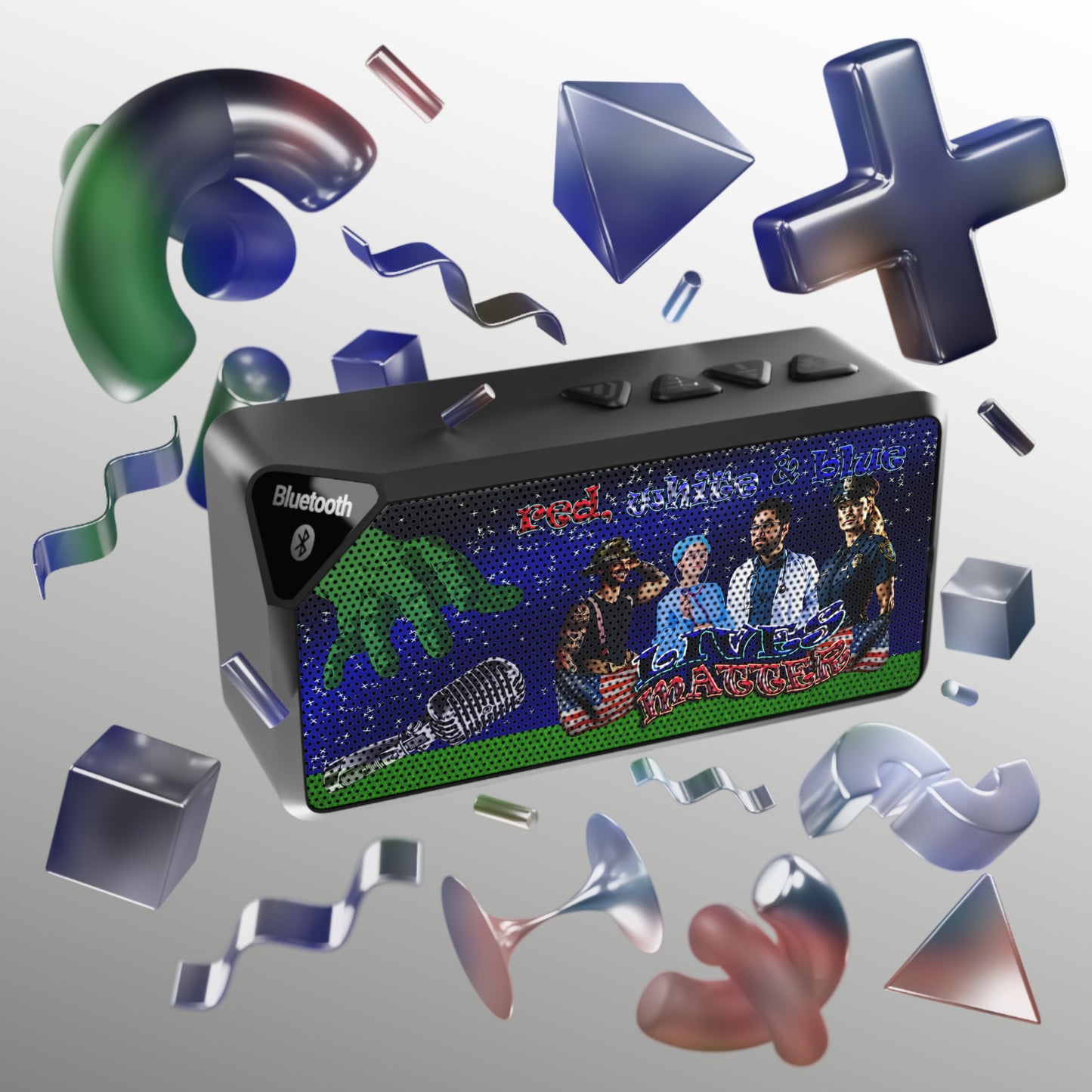 rw&b lives matter - Jabba Bluetooth Speaker ('snoops' background)