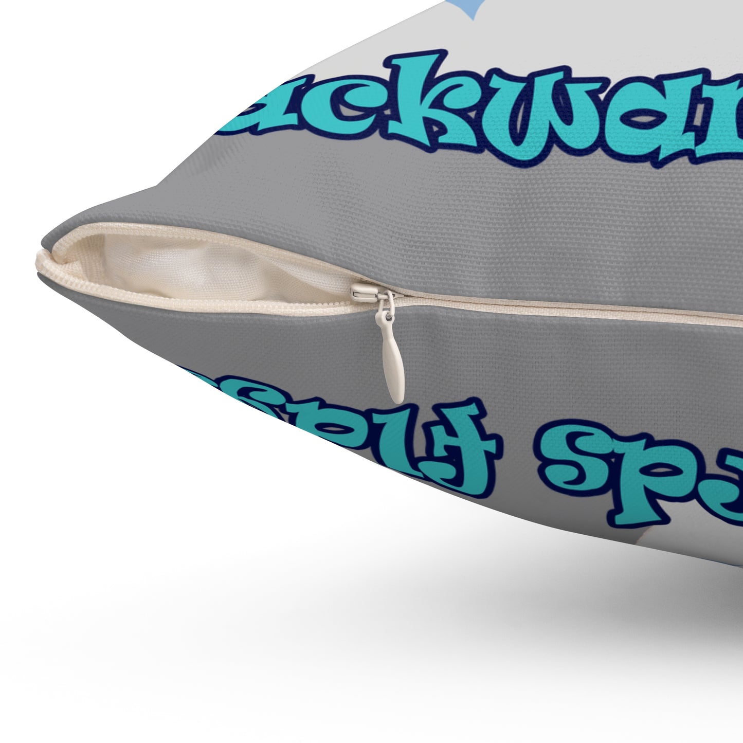 shoot for the stars - Spun Polyester Square Pillow - (grey)