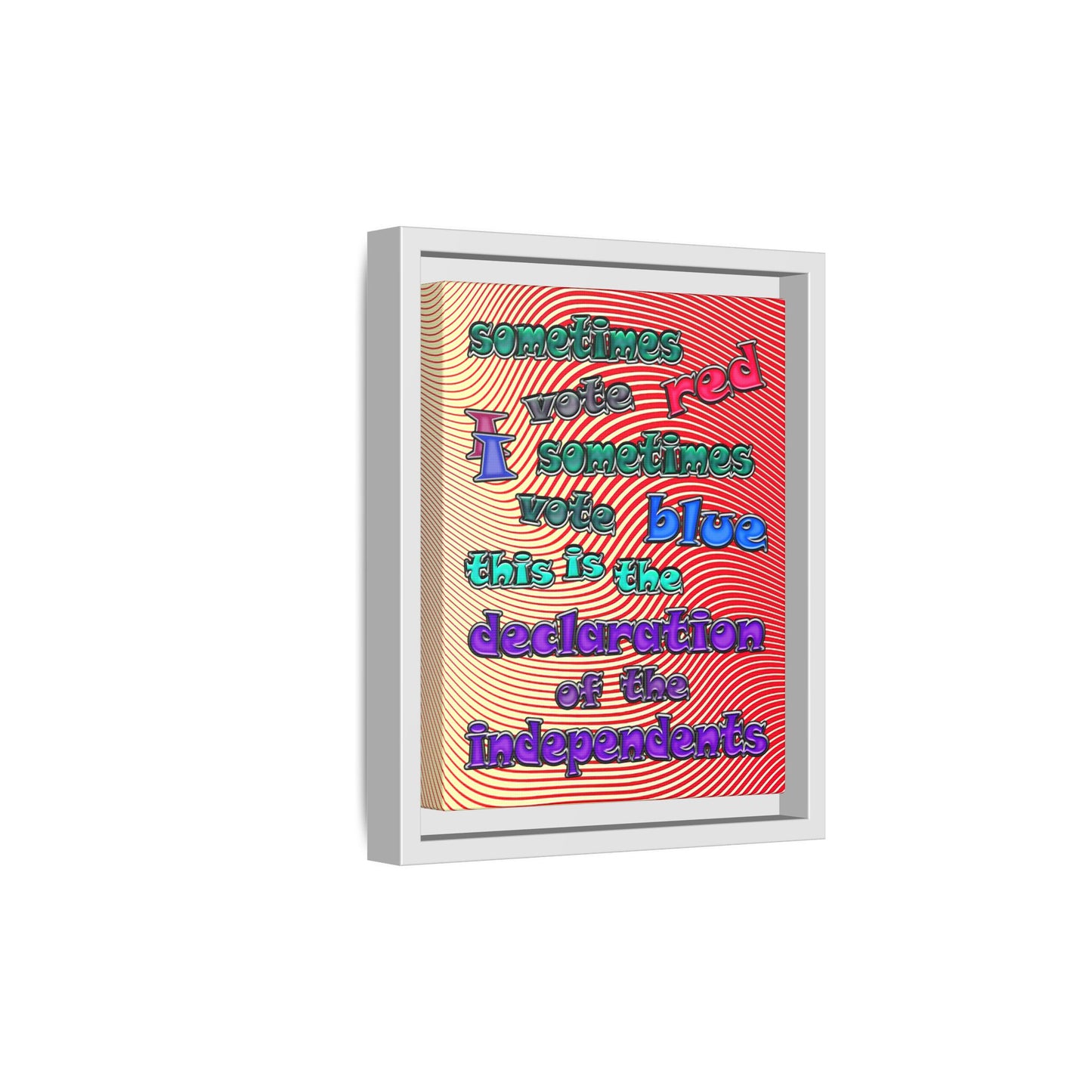 declaration of the independents - framed canvas art (yellow-orange wave)
