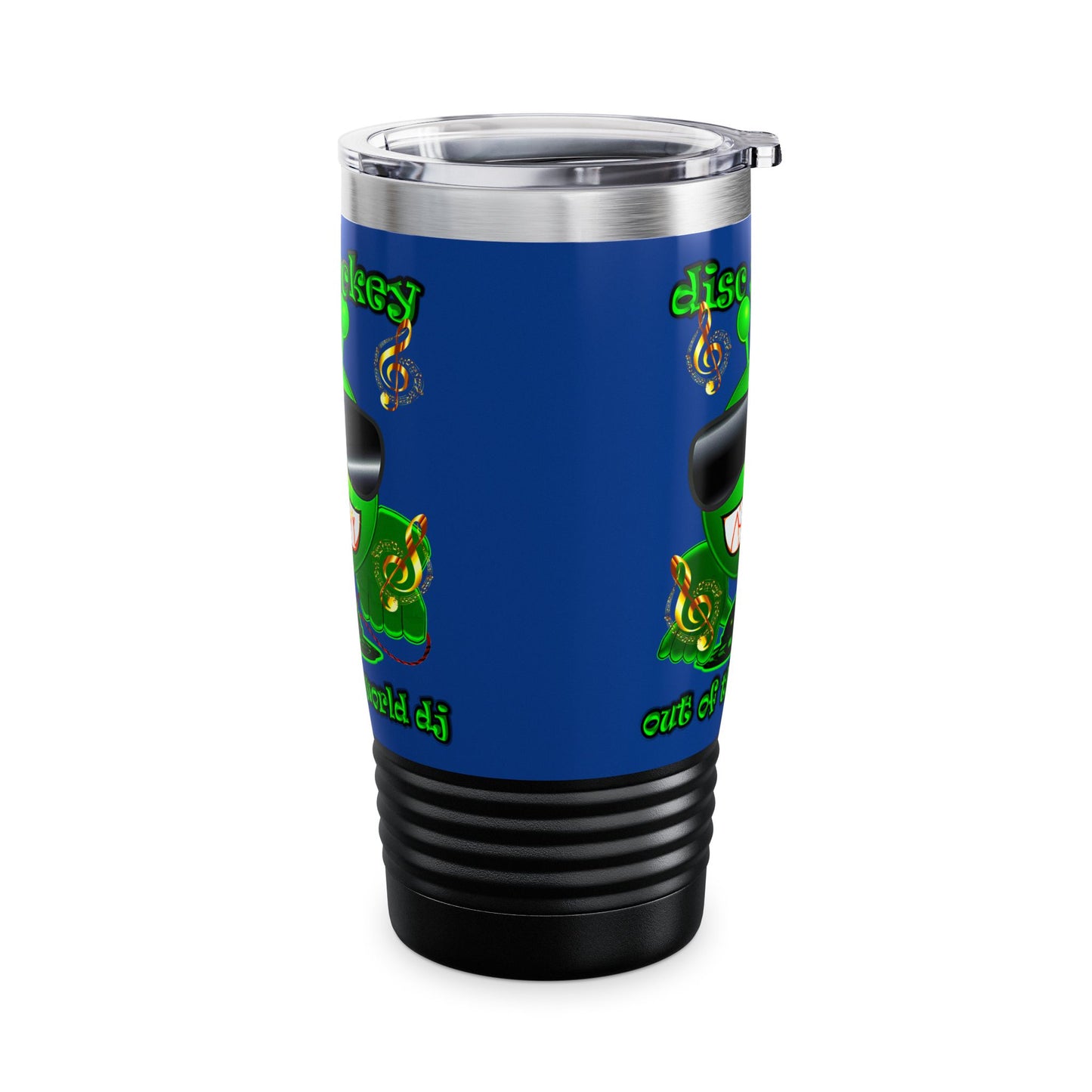 disc jockey - Ringneck Tumbler, 20oz (dark blue)