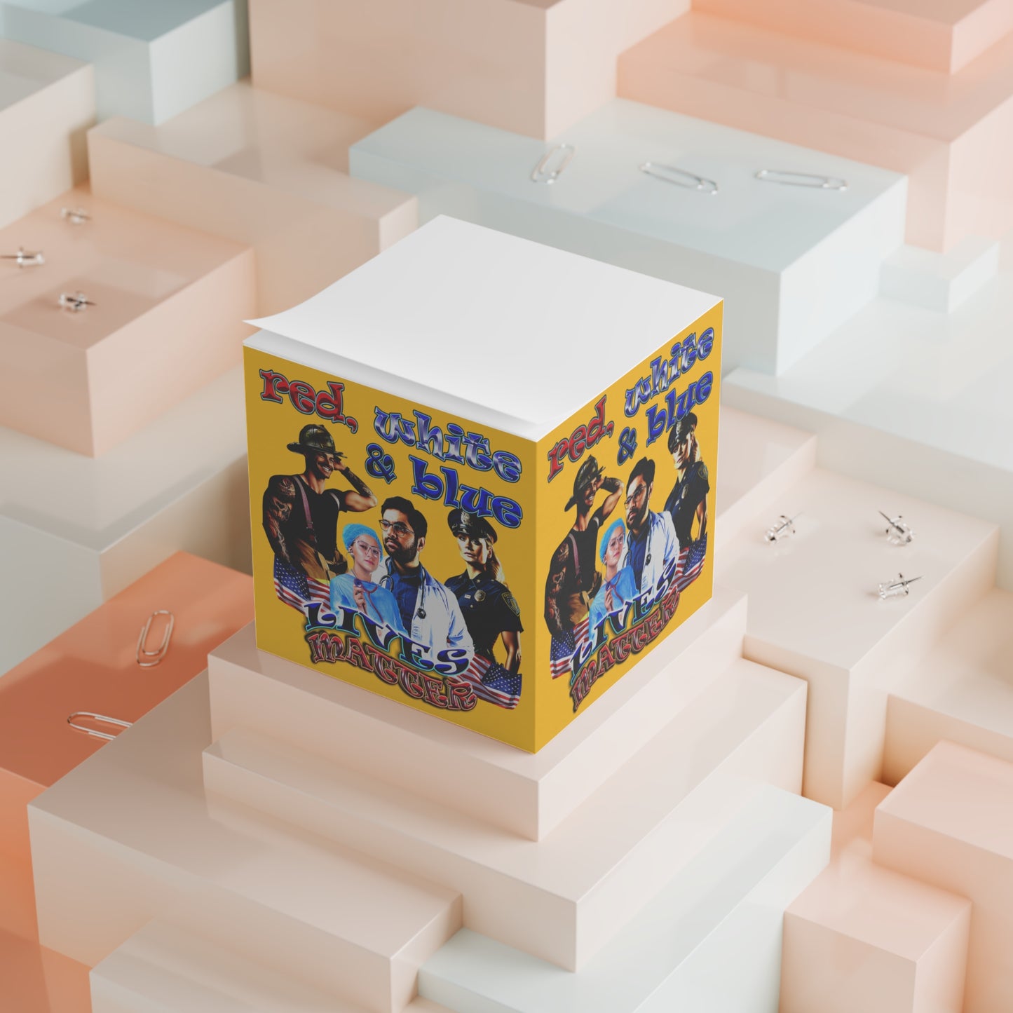 rw&b lives matter - note cube (yellow)