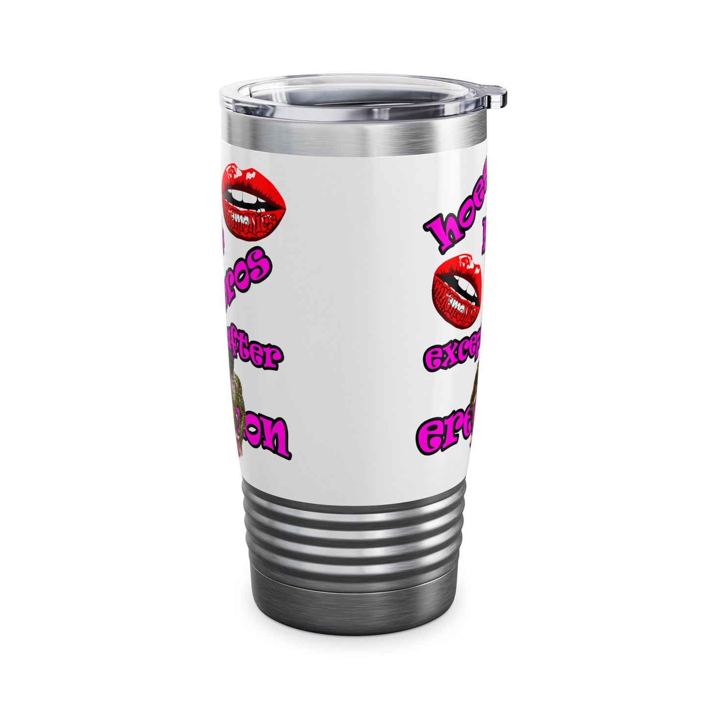 hoes b4 bros - Ringneck Tumbler, 20oz (white)