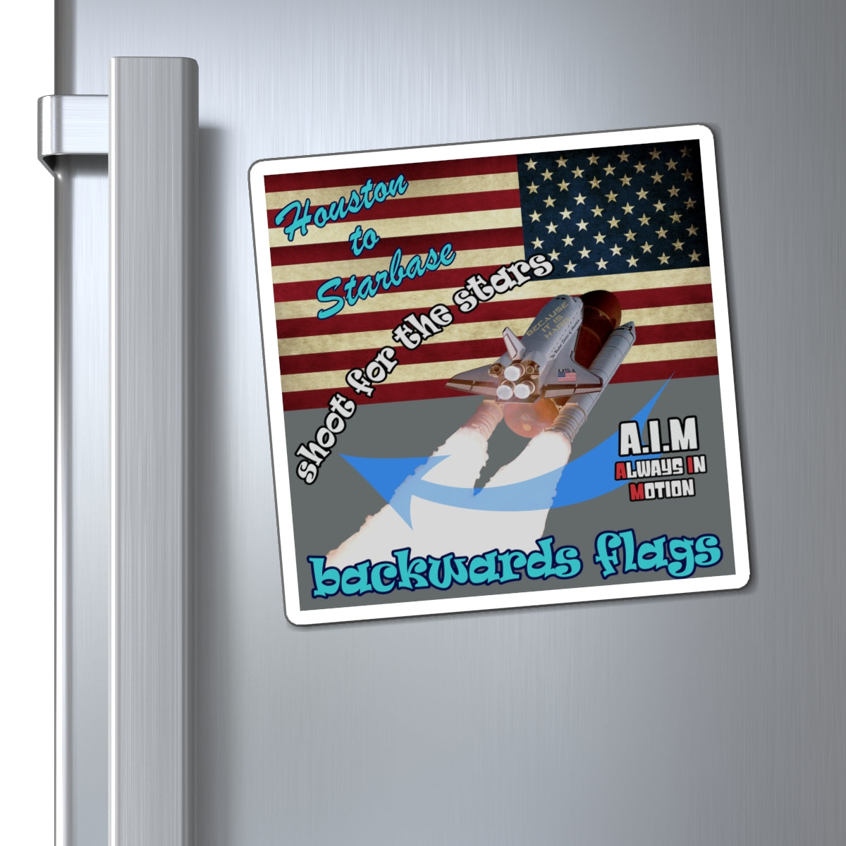 shoot for the stars - Magnets - (dark grey)