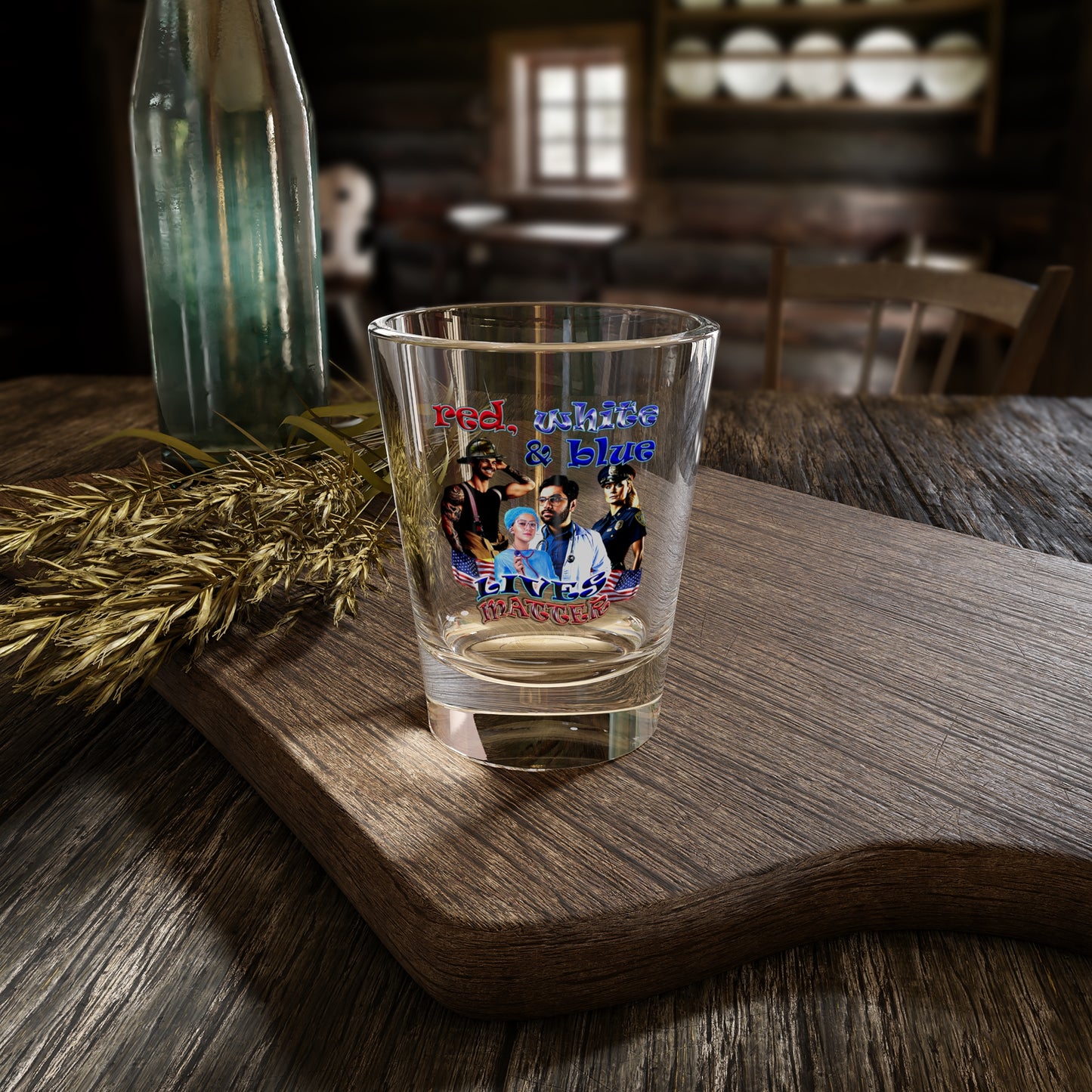 rw&b lives matter - Shot Glass