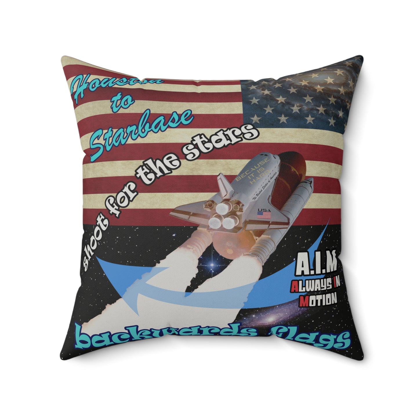 shoot for the stars - Faux Suede Square Pillow