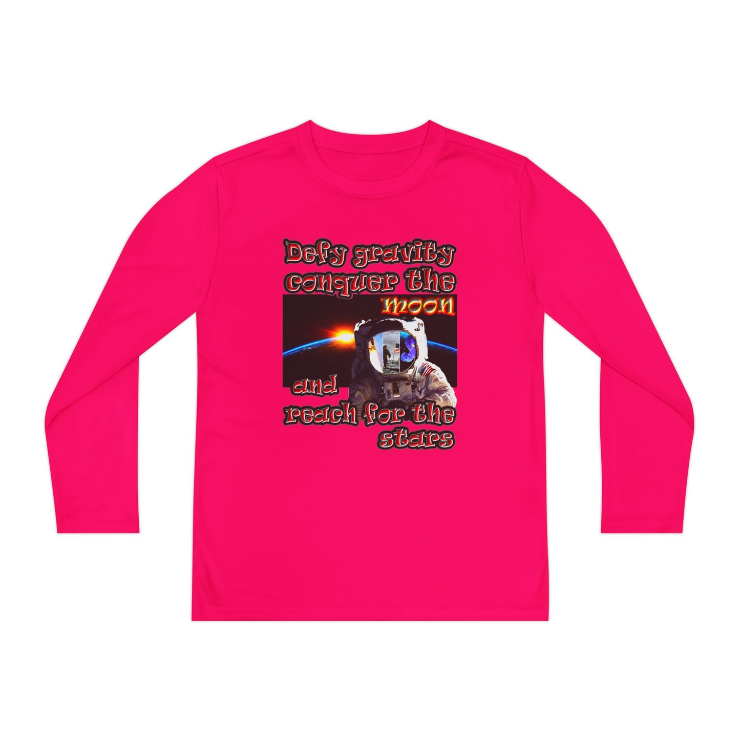 defy conquer reach - Youth Long Sleeve Competitor Tee