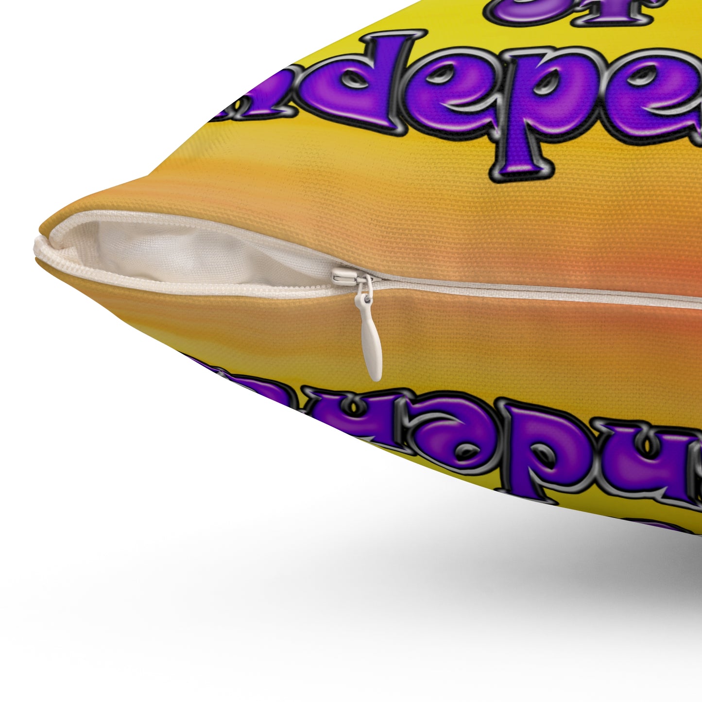 declaration of the independents - Spun Polyester Square Pillow - (color blur)