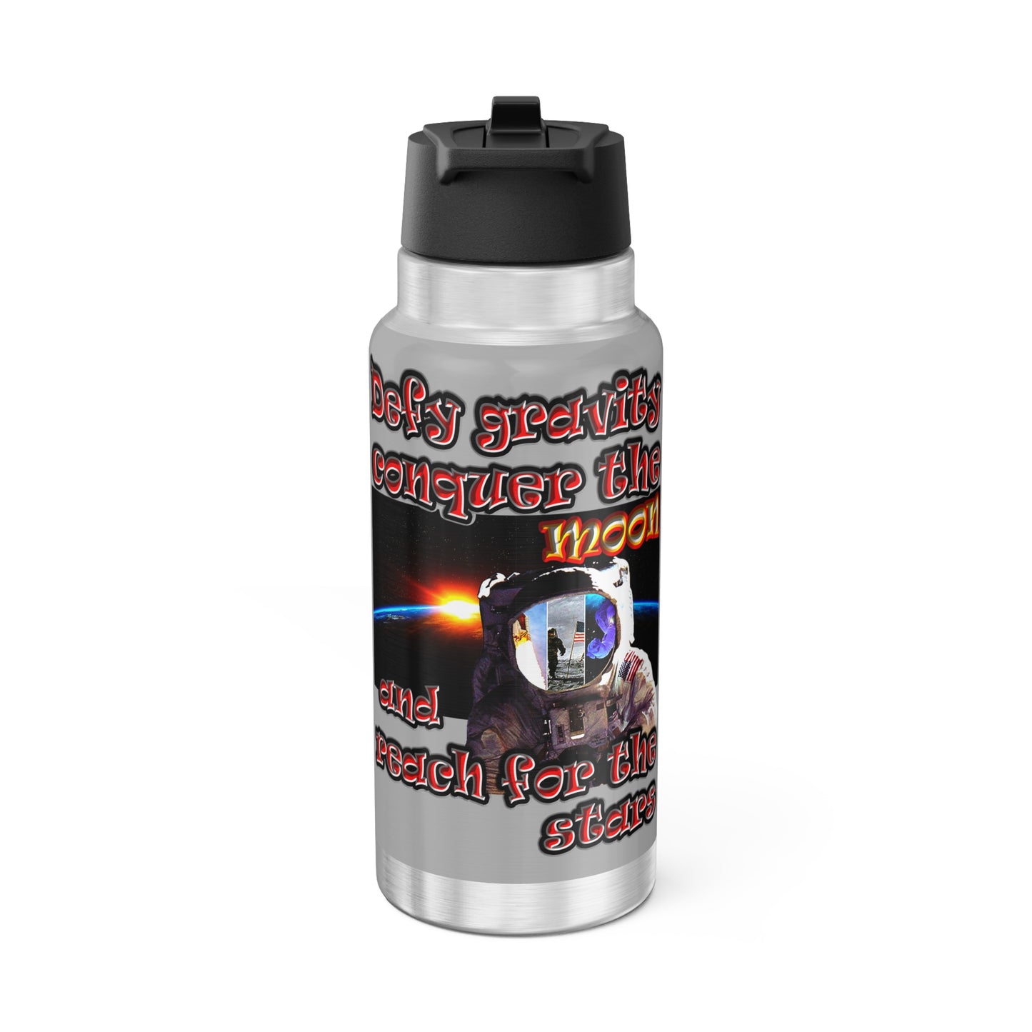 defy conquer reach - Gator Tumbler, 32oz (light grey)