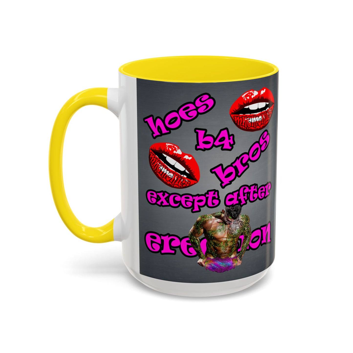 hoes b4 bros - Accent Mug (grey-light grey)
