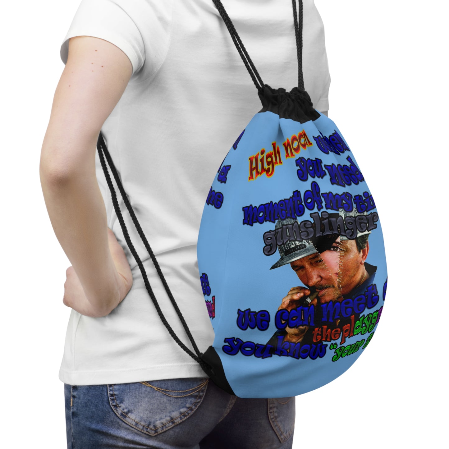 high noon - Drawstring Bag (light blue)