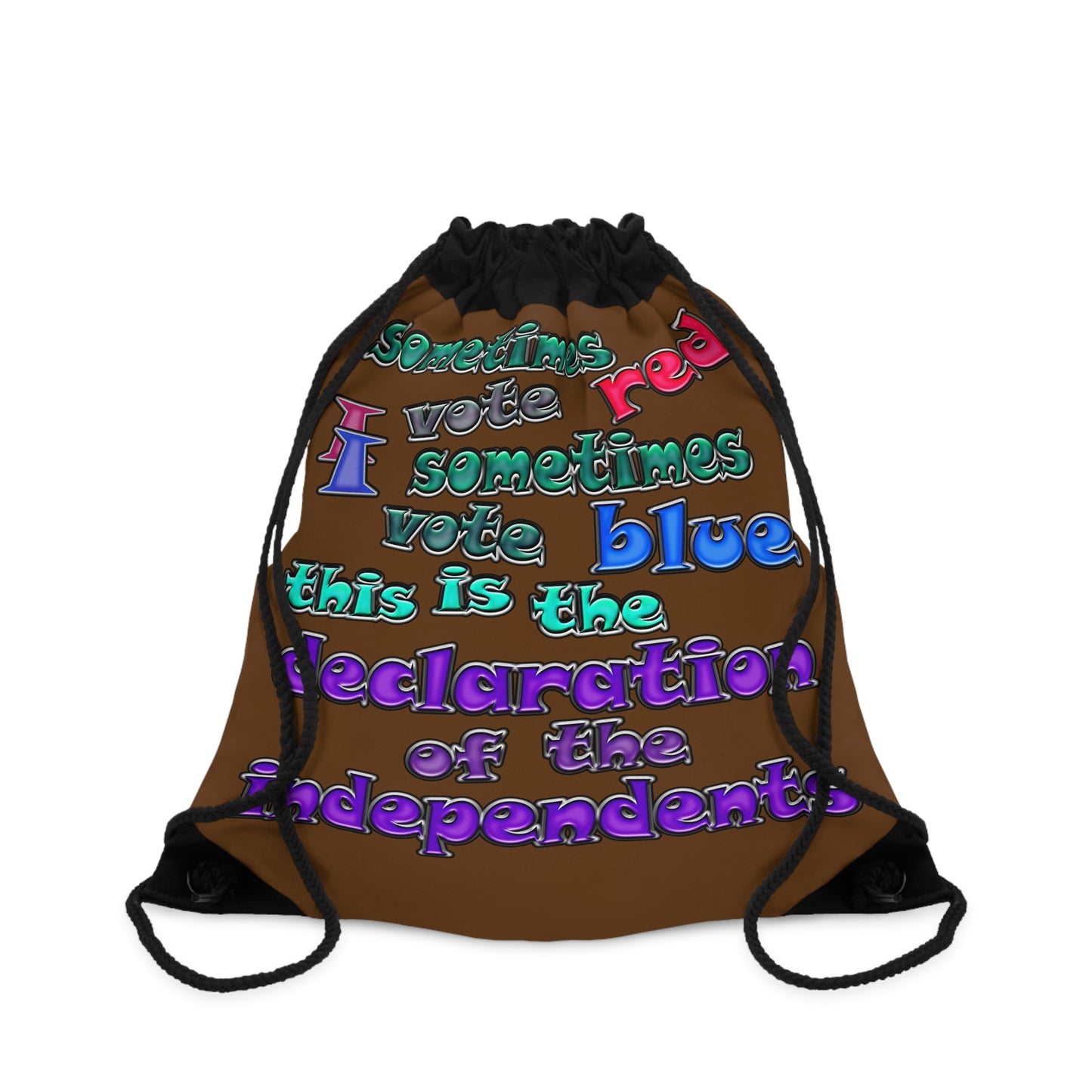declaration of the independents - Drawstring Bag (brown)