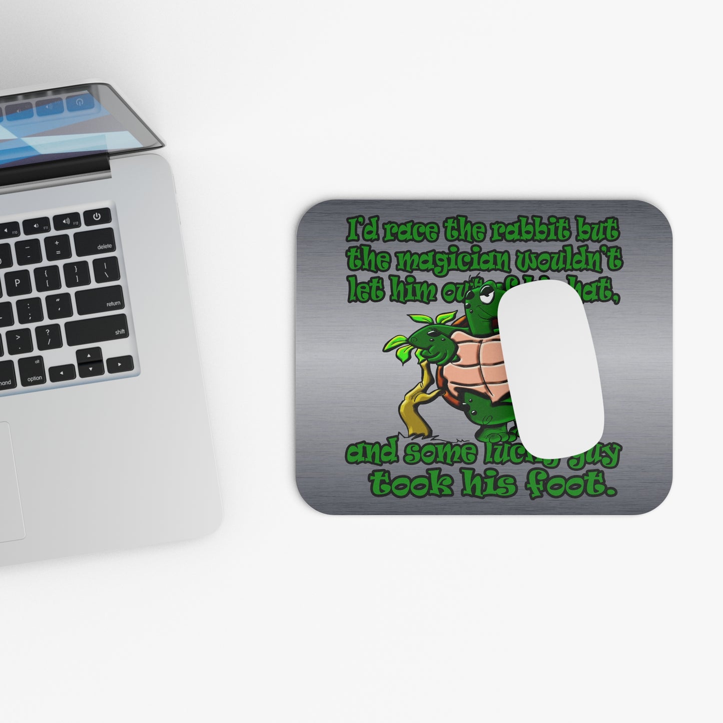 turtle race - Mouse Pad (Rectangle) (brushed nickel)