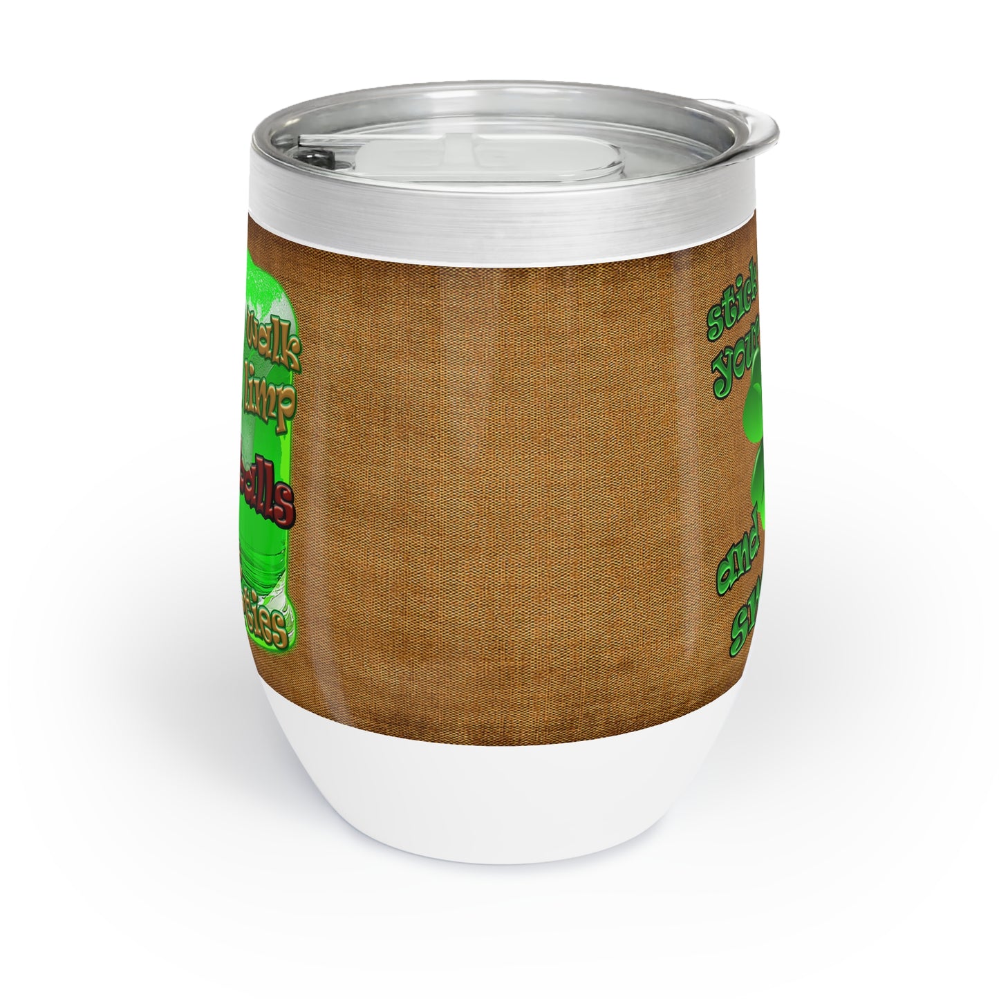 celtics logo - Chill Wine Tumbler (brown papyrus)