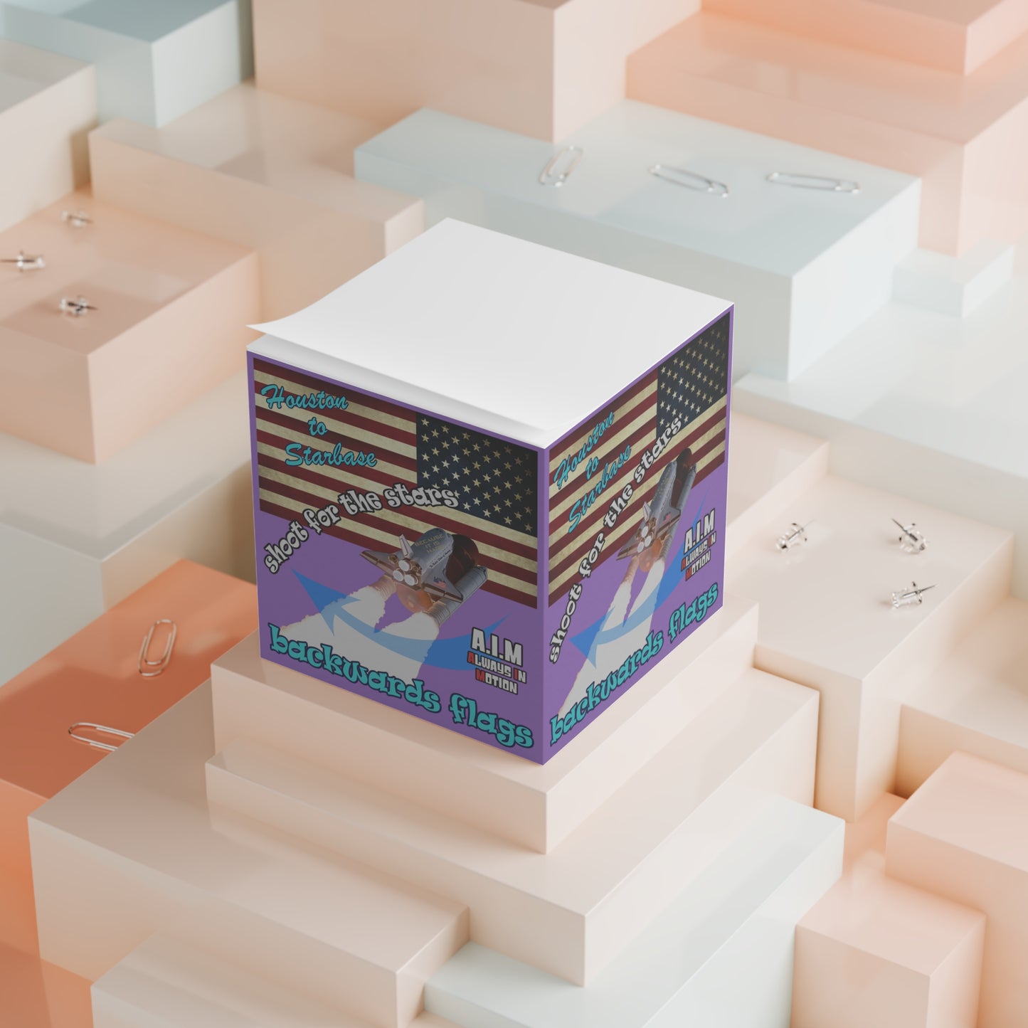 shoot for the stars - note cube (light purple)