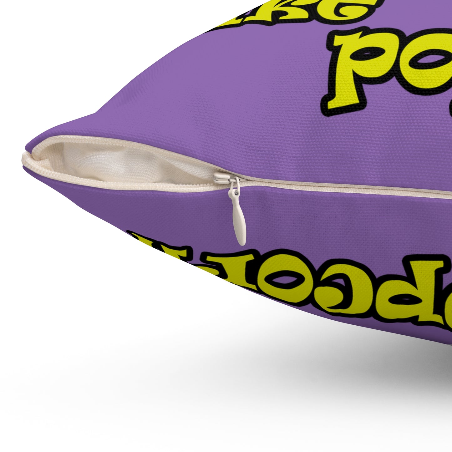 popping like popcorn - Spun Polyester Square Pillow - (light purple)