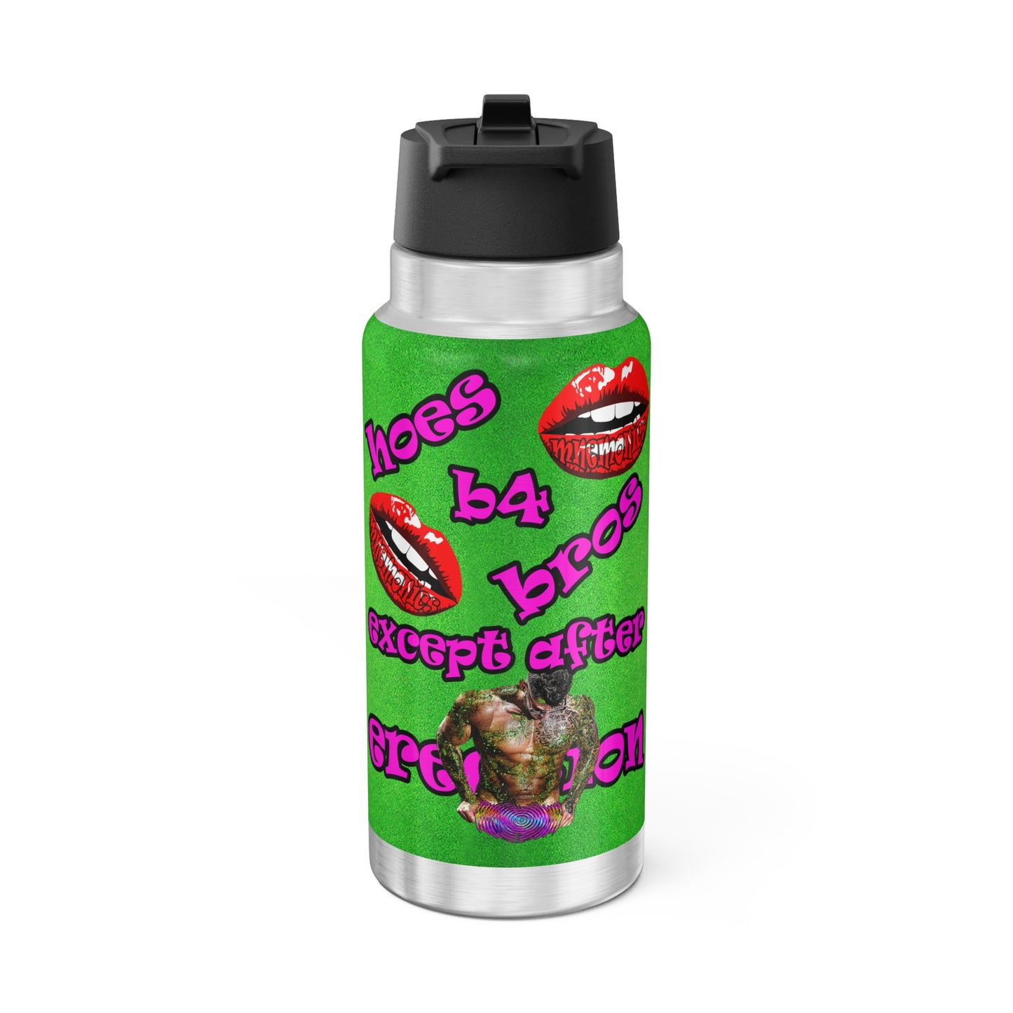 hoes b4 bros - Gator Tumbler, 32oz (green turf)