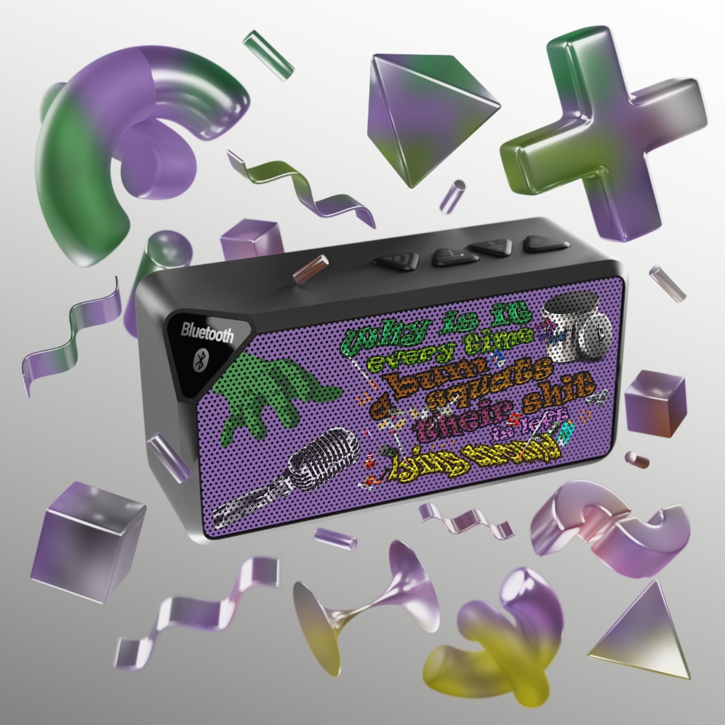 the bum's shit - Jabba Bluetooth Speaker (light purple)