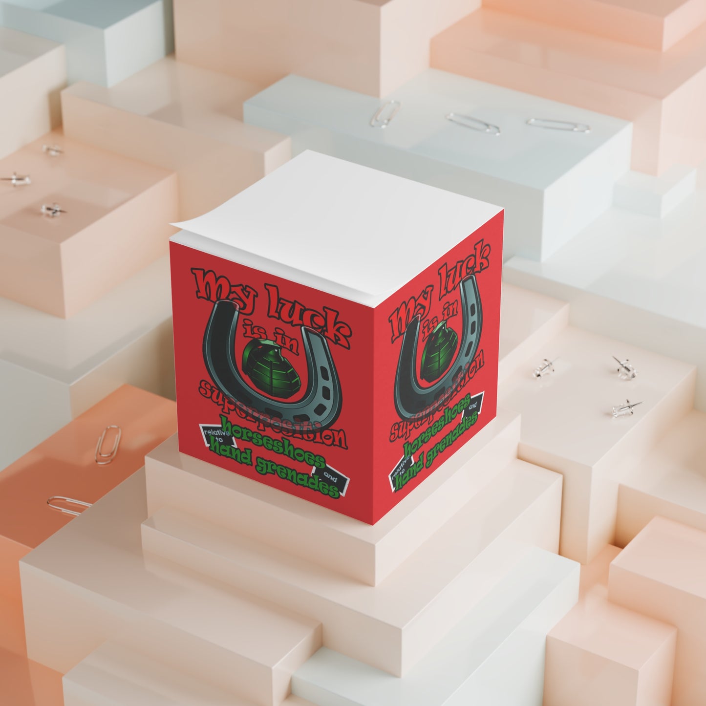 my luck - note cube (red)