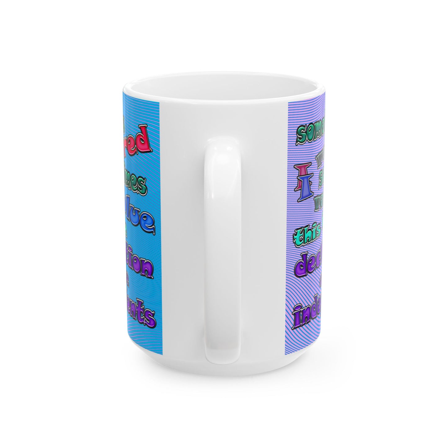 declaration of the independents - White Mug (light blue-purple wave)