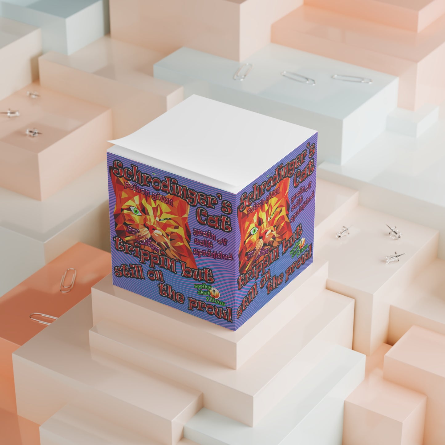 schrodinger's cat - note cube (light blue-purple wave)