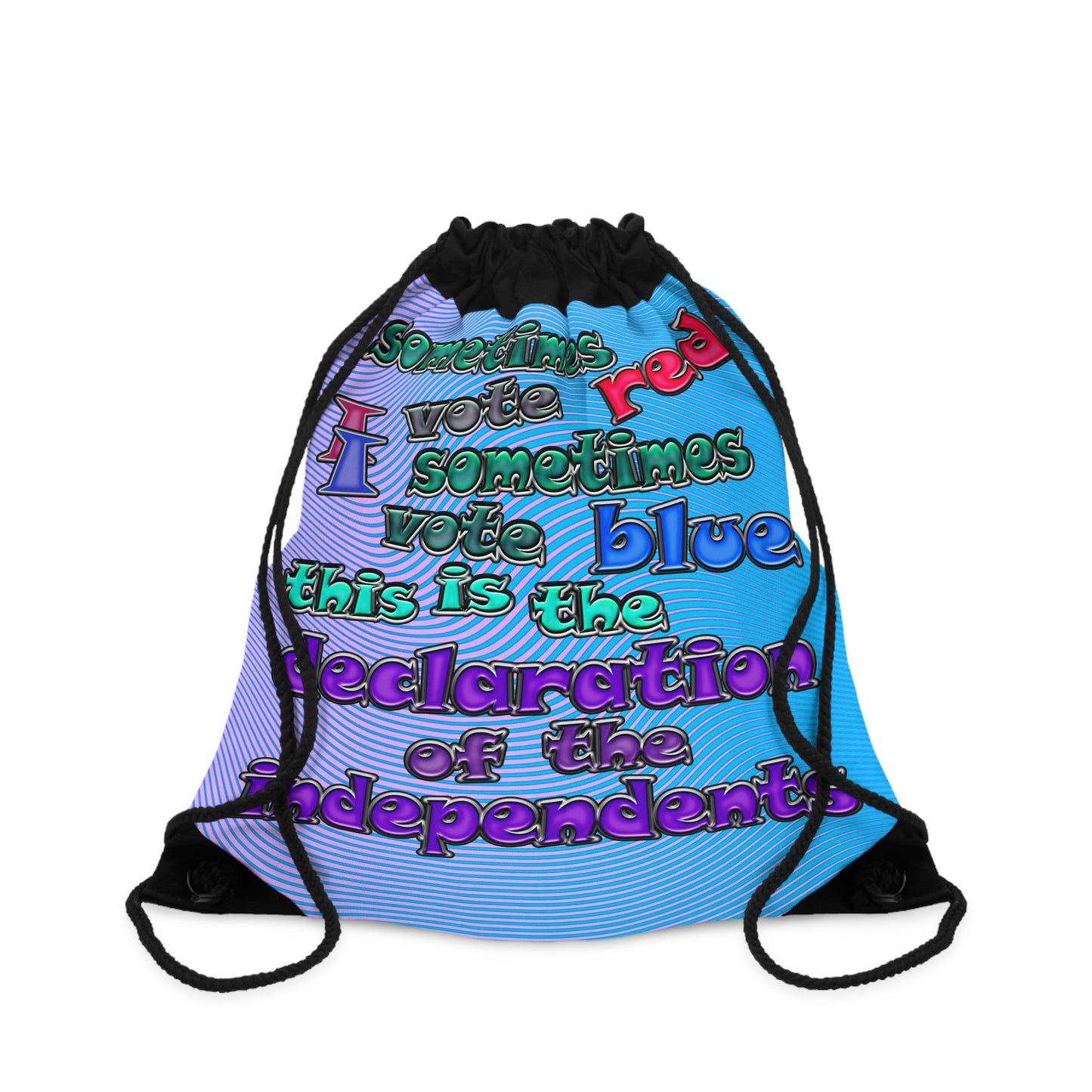 declaration of the independents - Drawstring Bag (light blue-purple wave)