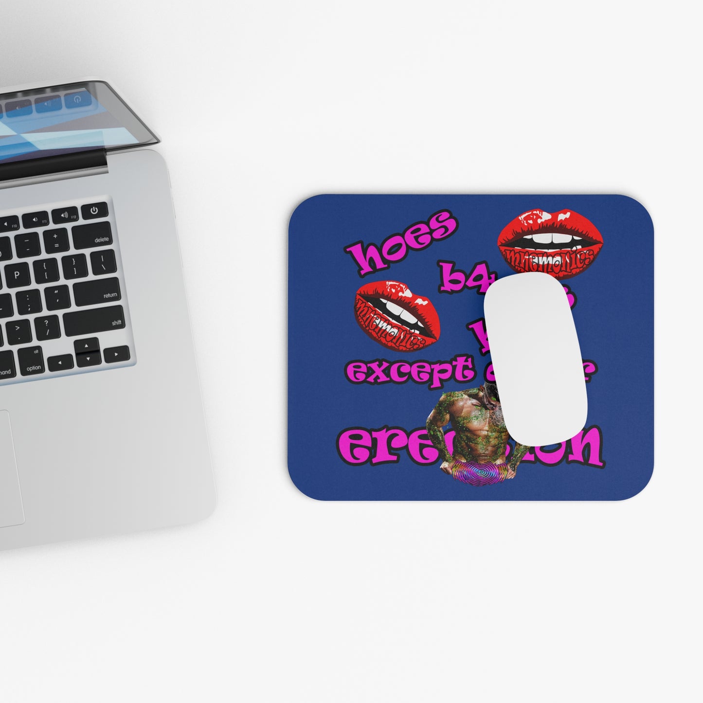 hoes b4 bros - Mouse Pad (Rectangle) (dark blue)