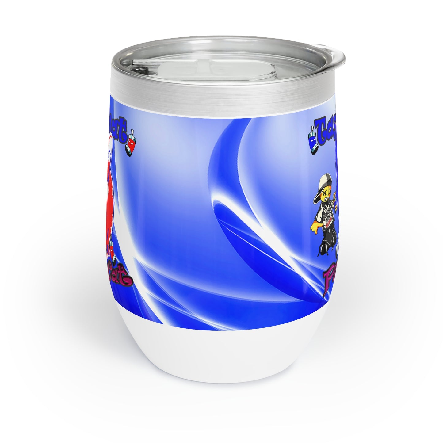 tag that - Chill Wine Tumbler (blue-white wave)