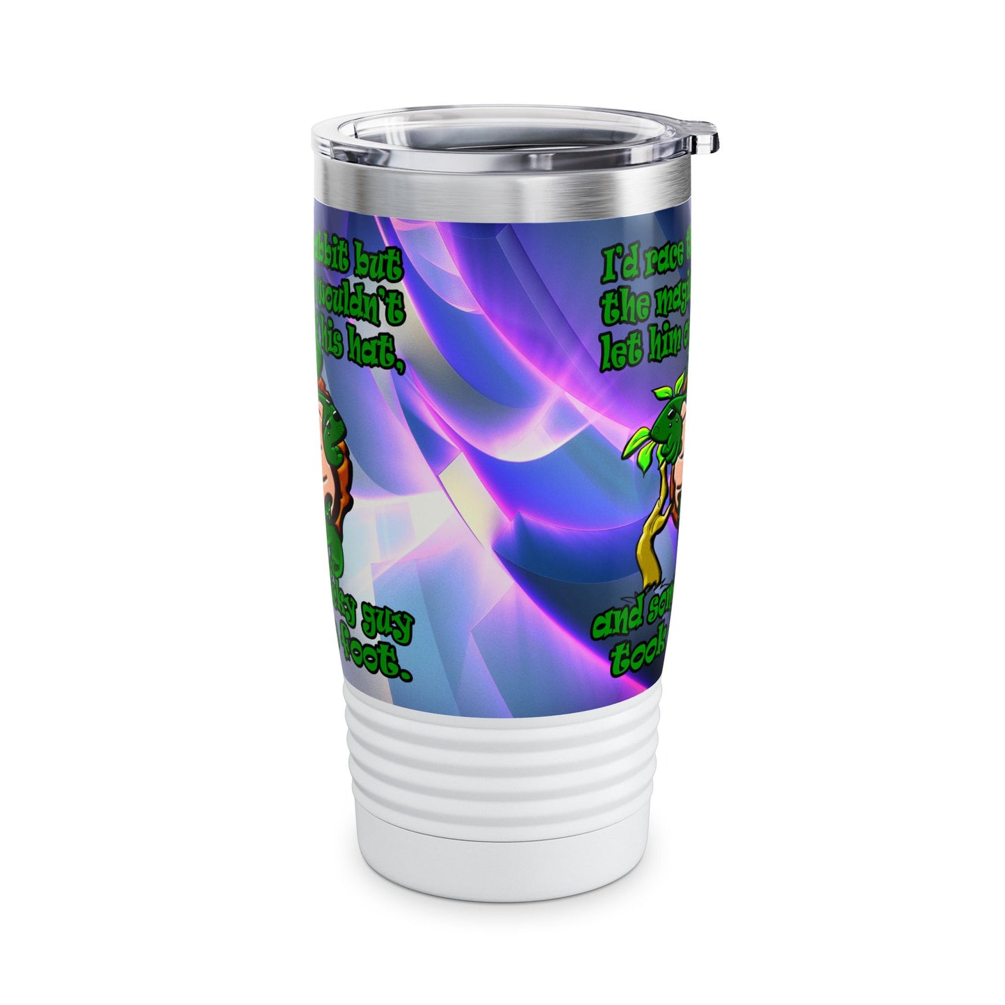 turtle race - Ringneck Tumbler, 20oz (grey-pink wave)