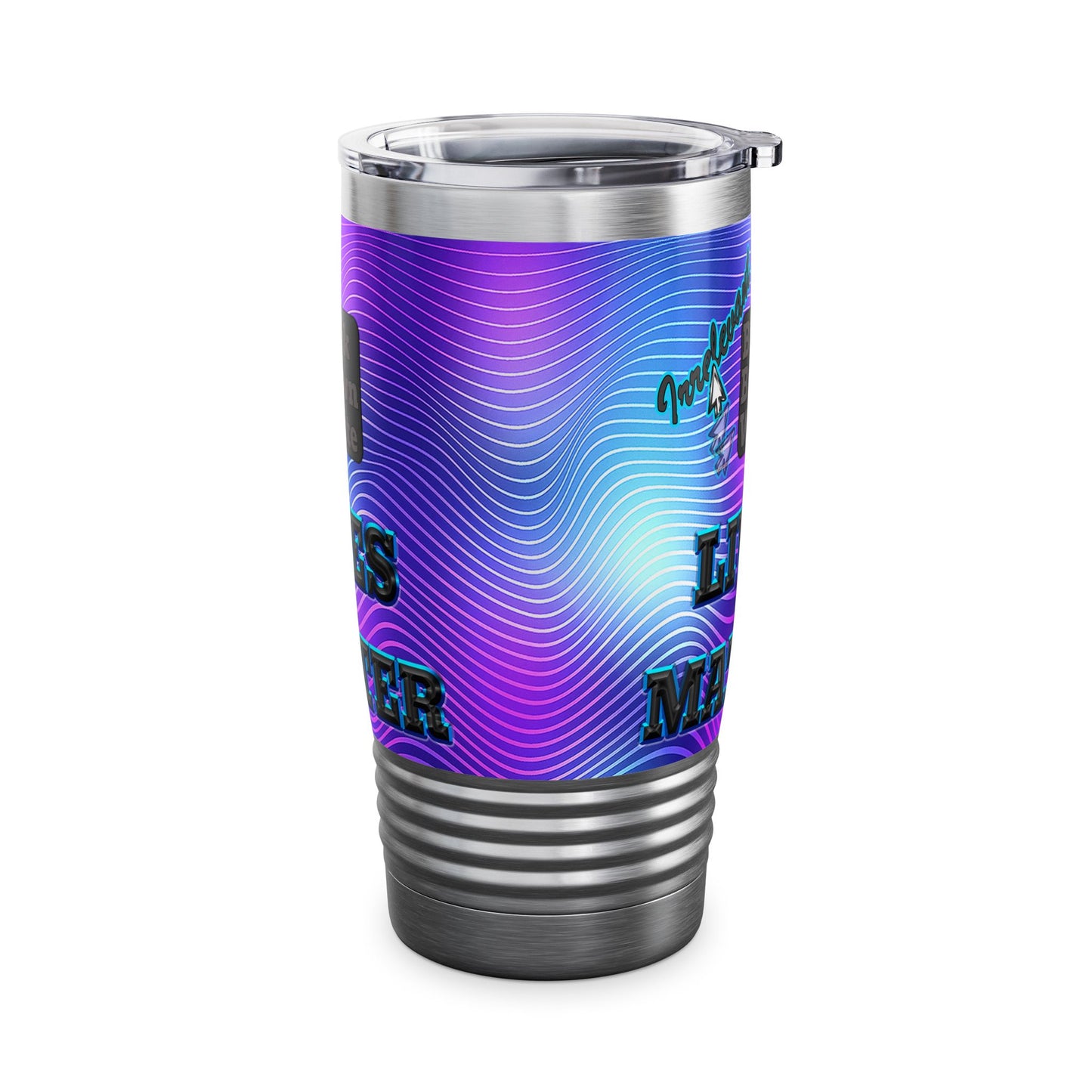 irrelevant - Ringneck Tumbler, 20oz (purple wave)