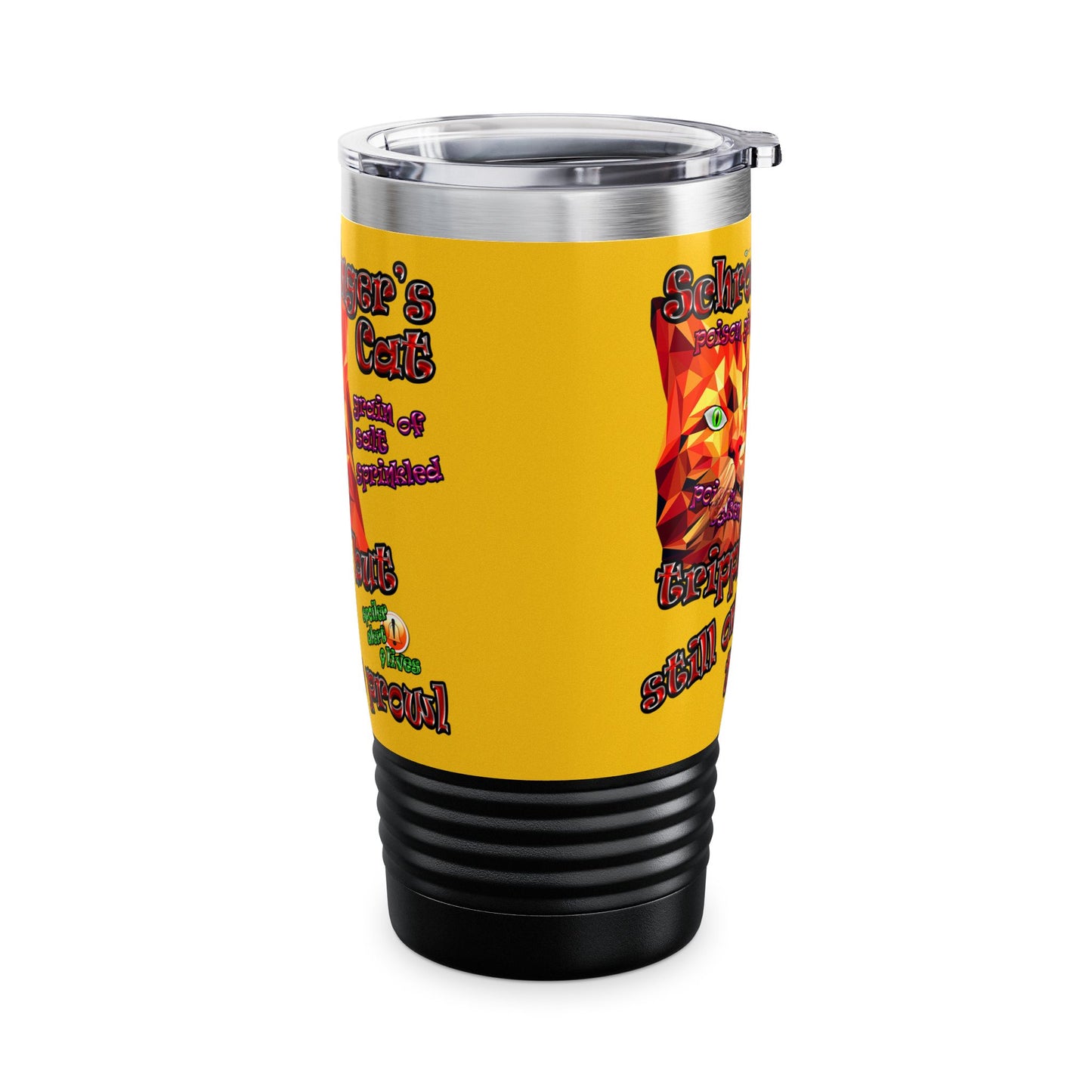 schrodinger's cat - Ringneck Tumbler, 20oz (yellow)