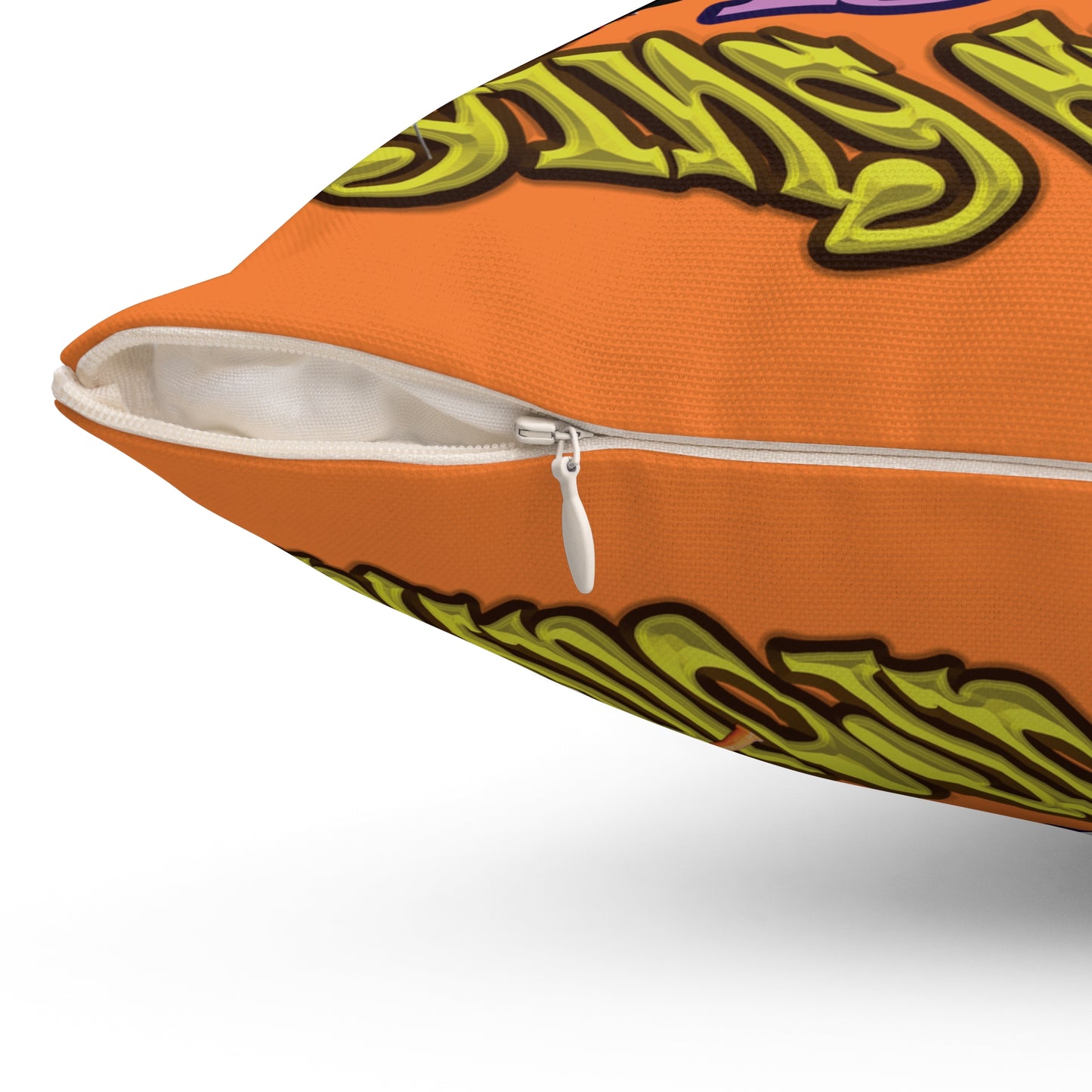 the bum's shit - Spun Polyester Square Pillow - (crusta)