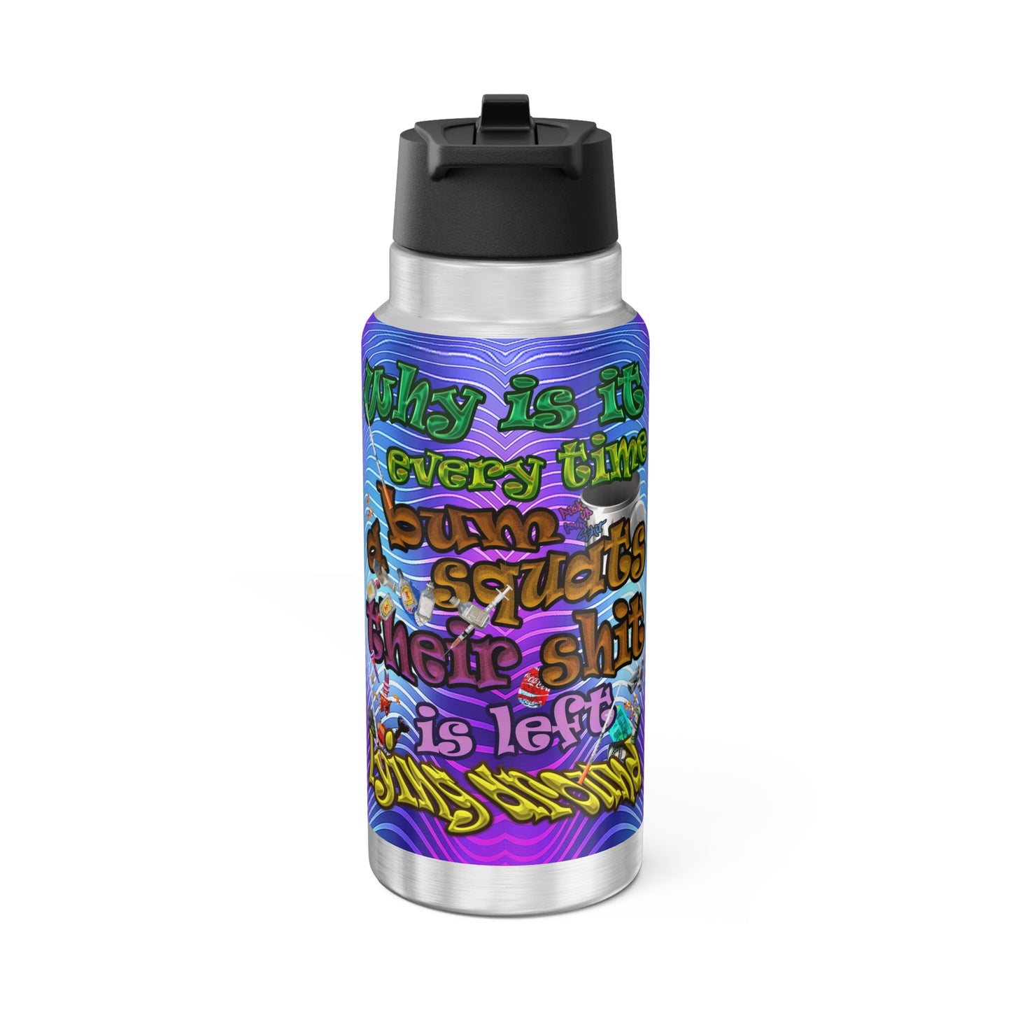 the bum's shit - Gator Tumbler, 32oz (purple wave)