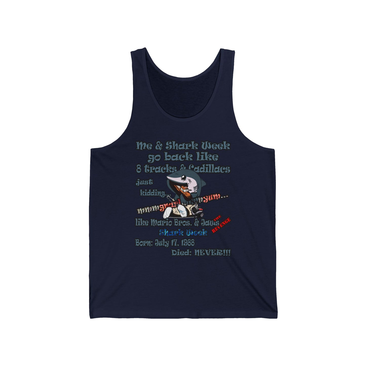 shark week - Unisex Jersey Tank