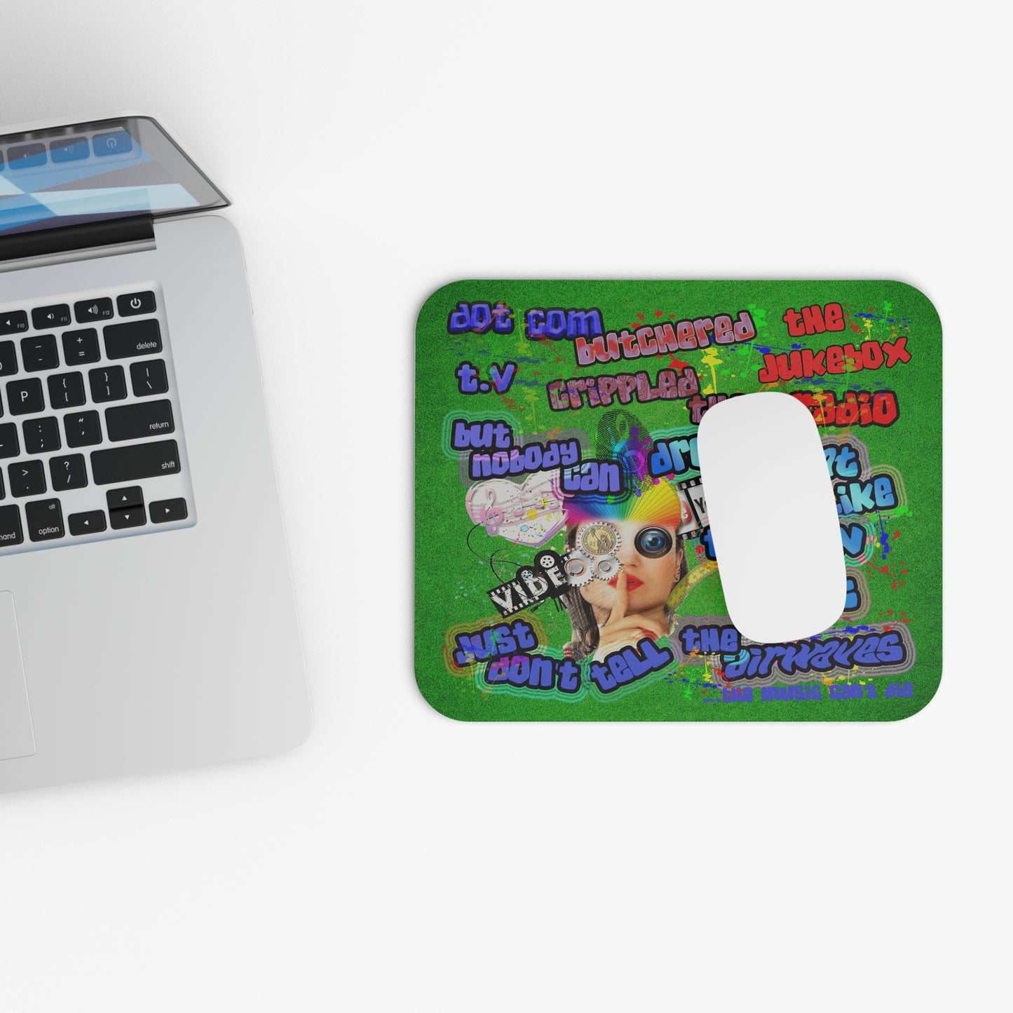 drop the beat - Mouse Pad (Rectangle) (green turf)