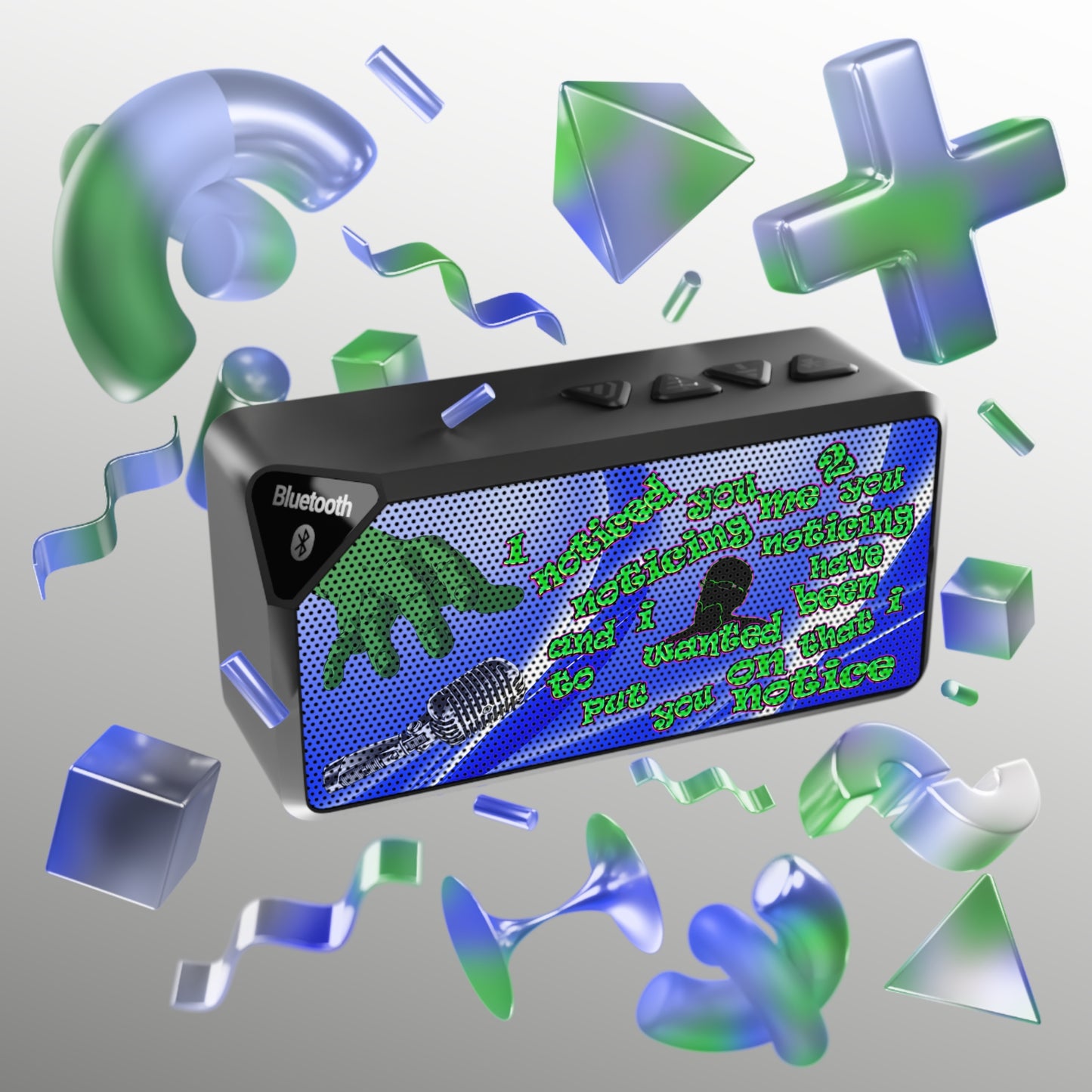 noticed you noticing - Jabba Bluetooth Speaker (blue-white wave)