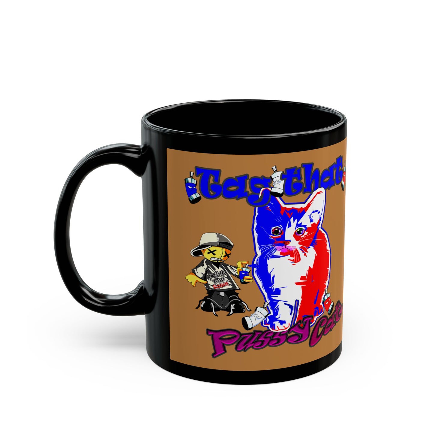 tag that - Black Mug (light brown)