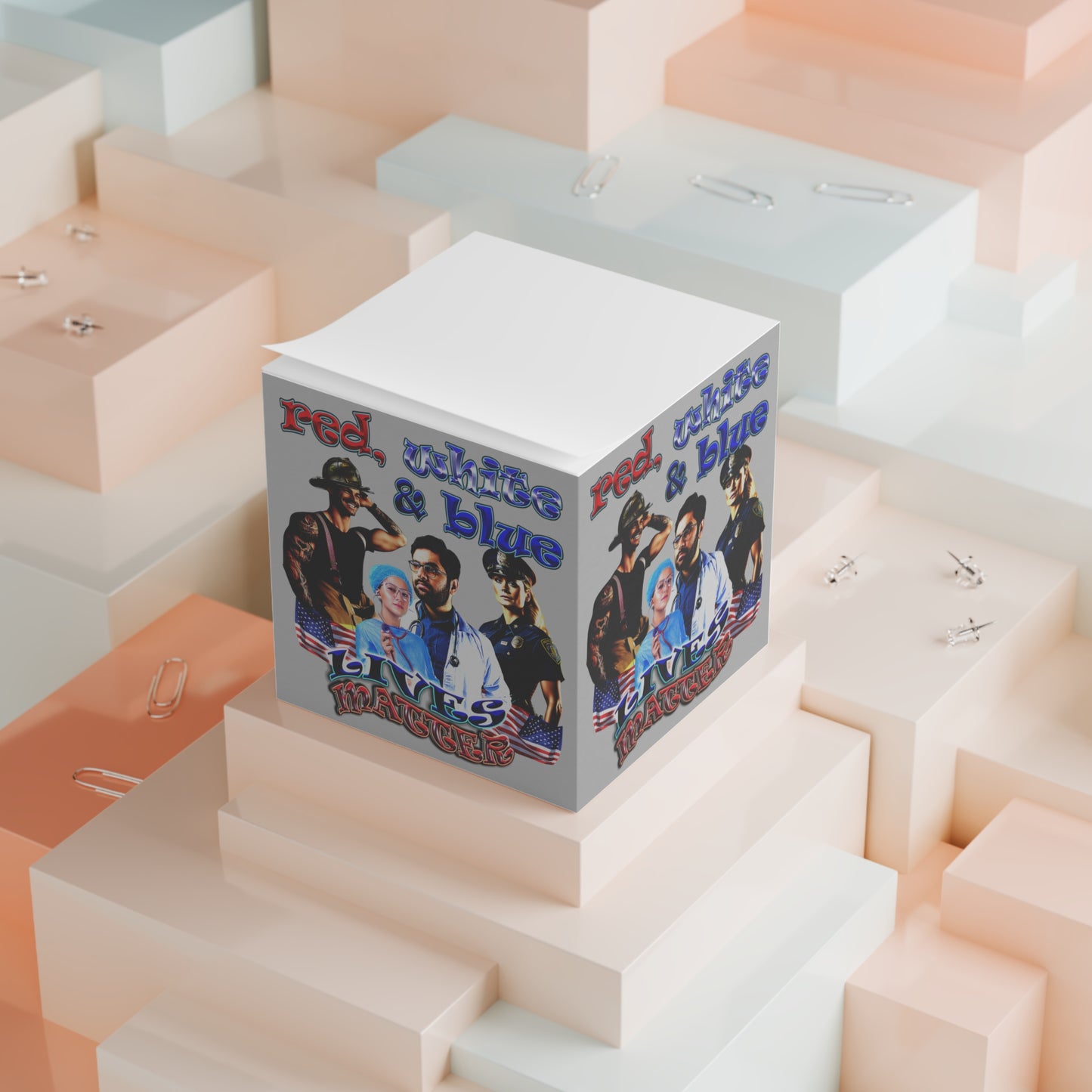 rw&b lives matter - note cube (light grey)