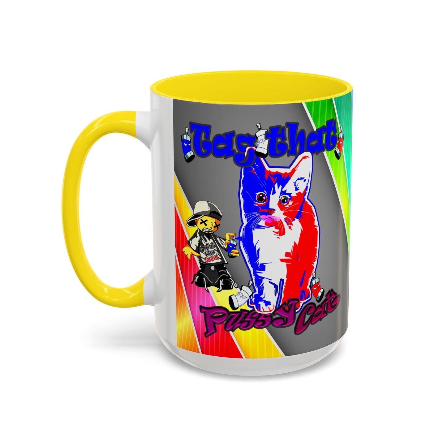 tag that - Accent Mug (rainbow split)