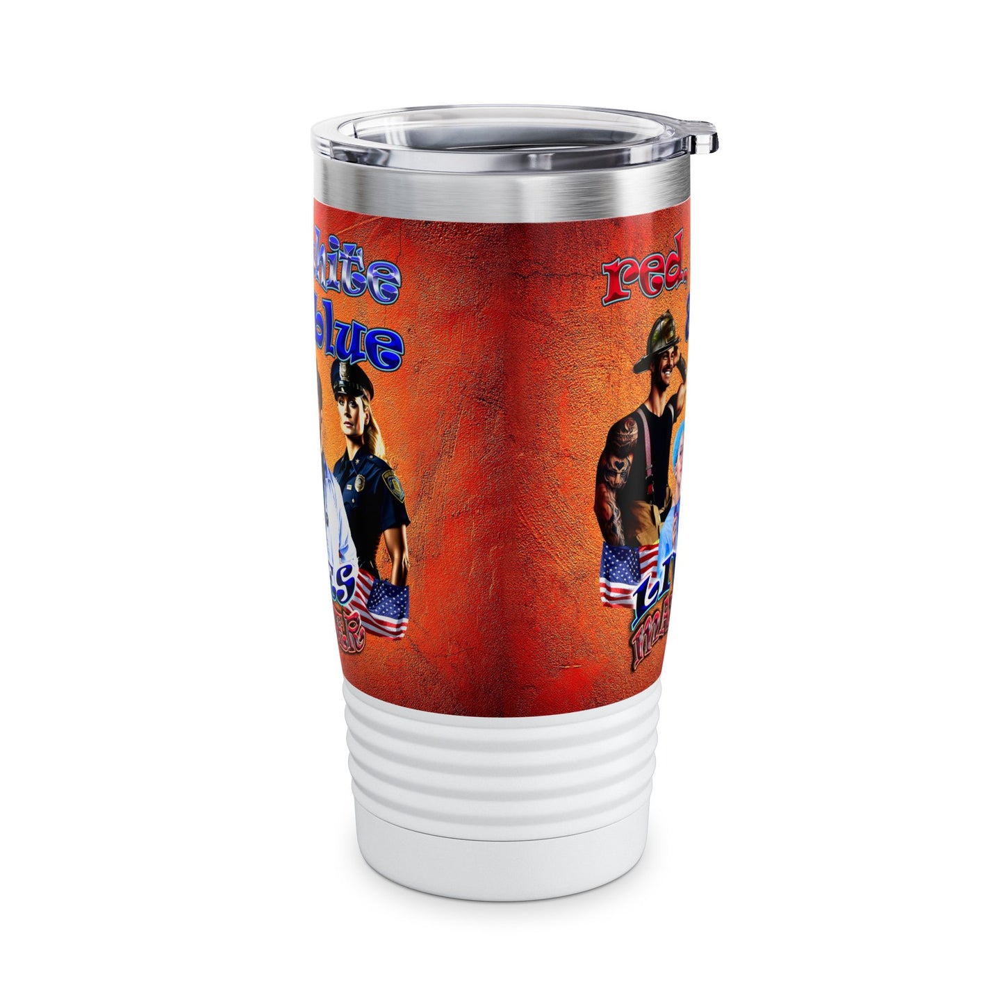 rw&b lives matter - Ringneck Tumbler, 20oz (burnt orange)