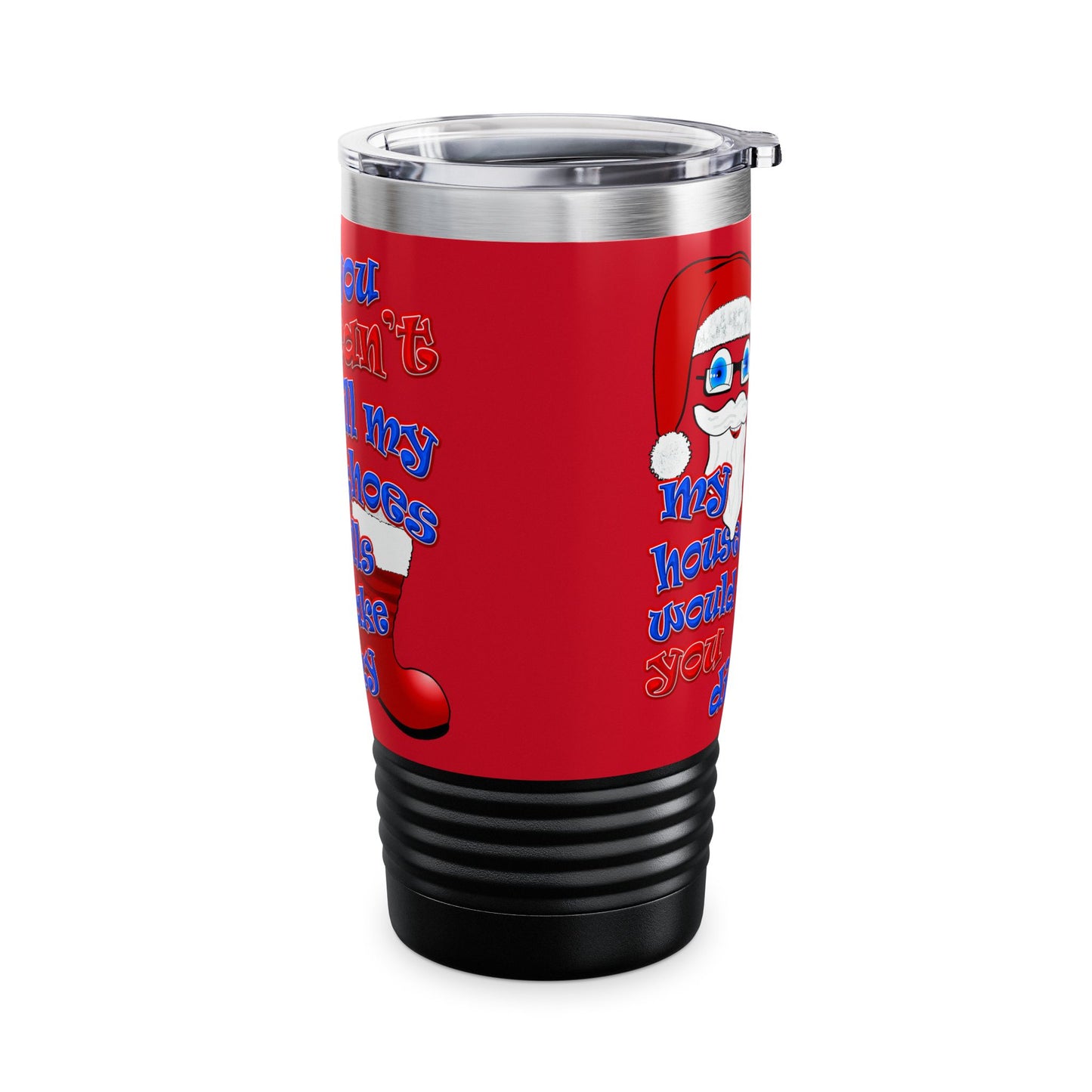 santa's shoes - Ringneck Tumbler, 20oz (dark red)