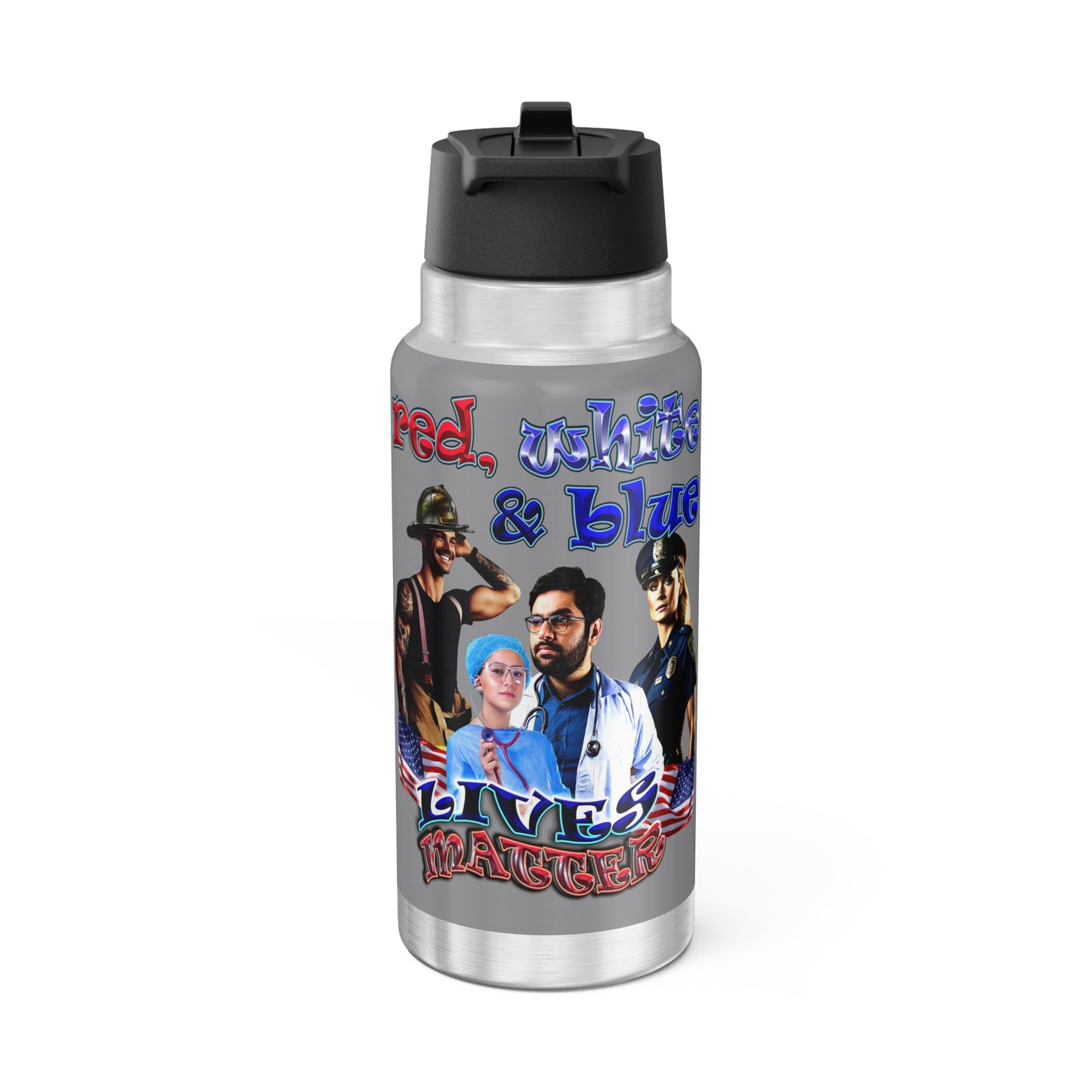 rw&b lives matter - Gator Tumbler, 32oz (grey)