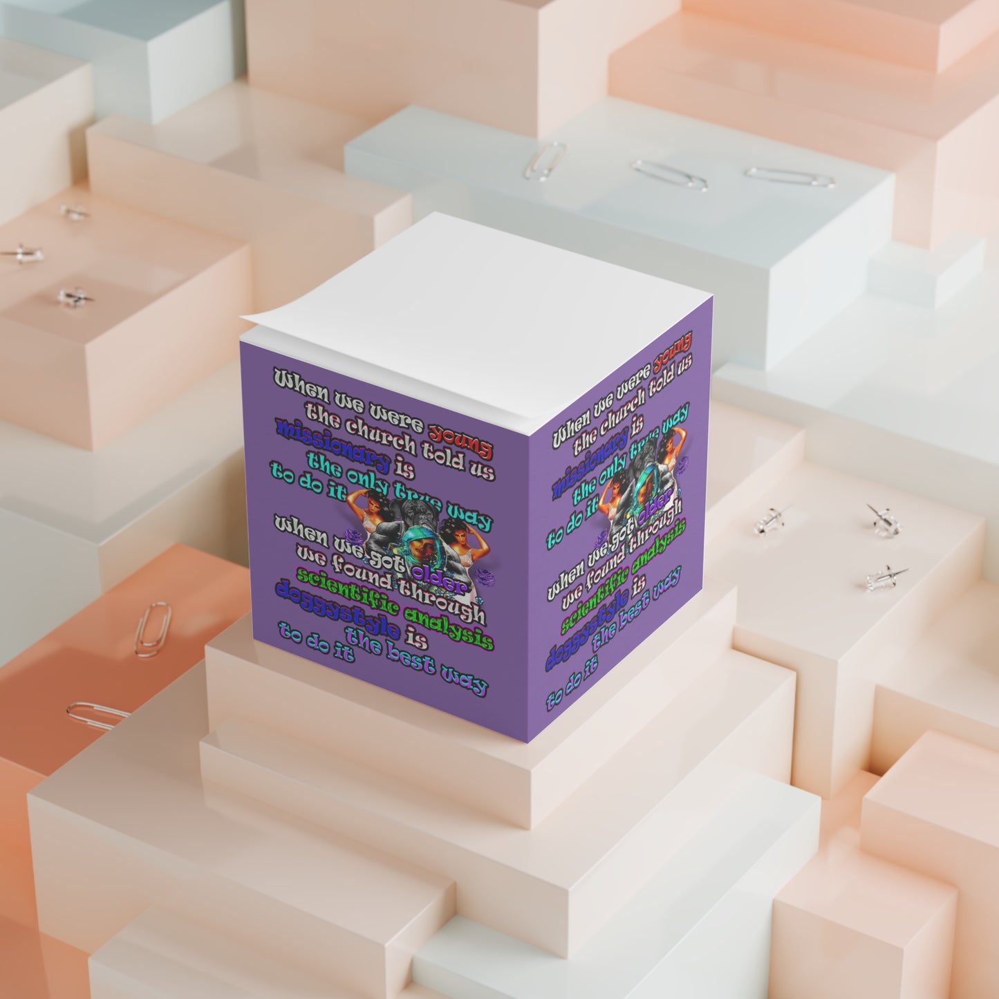 doggystyle - note cube (light purple)