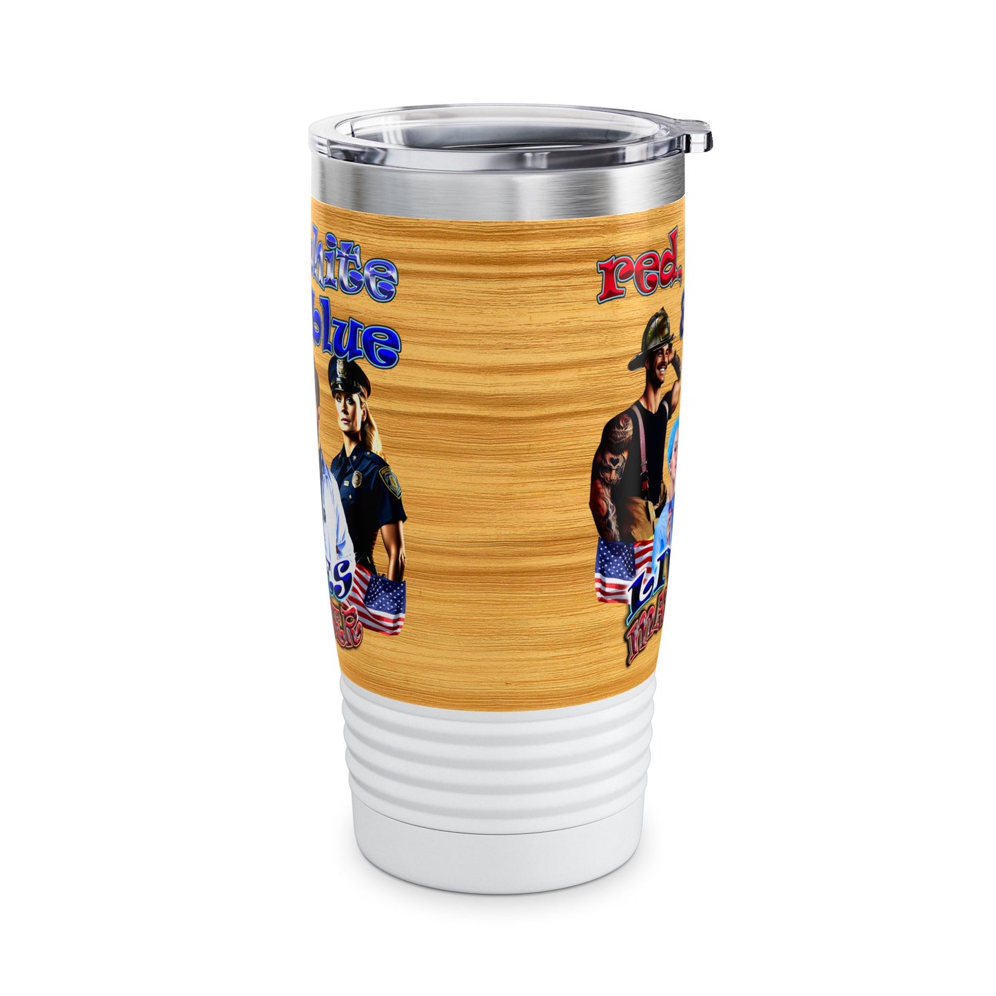 rw&b lives matter - Ringneck Tumbler, 20oz (butterscotch wood finish)